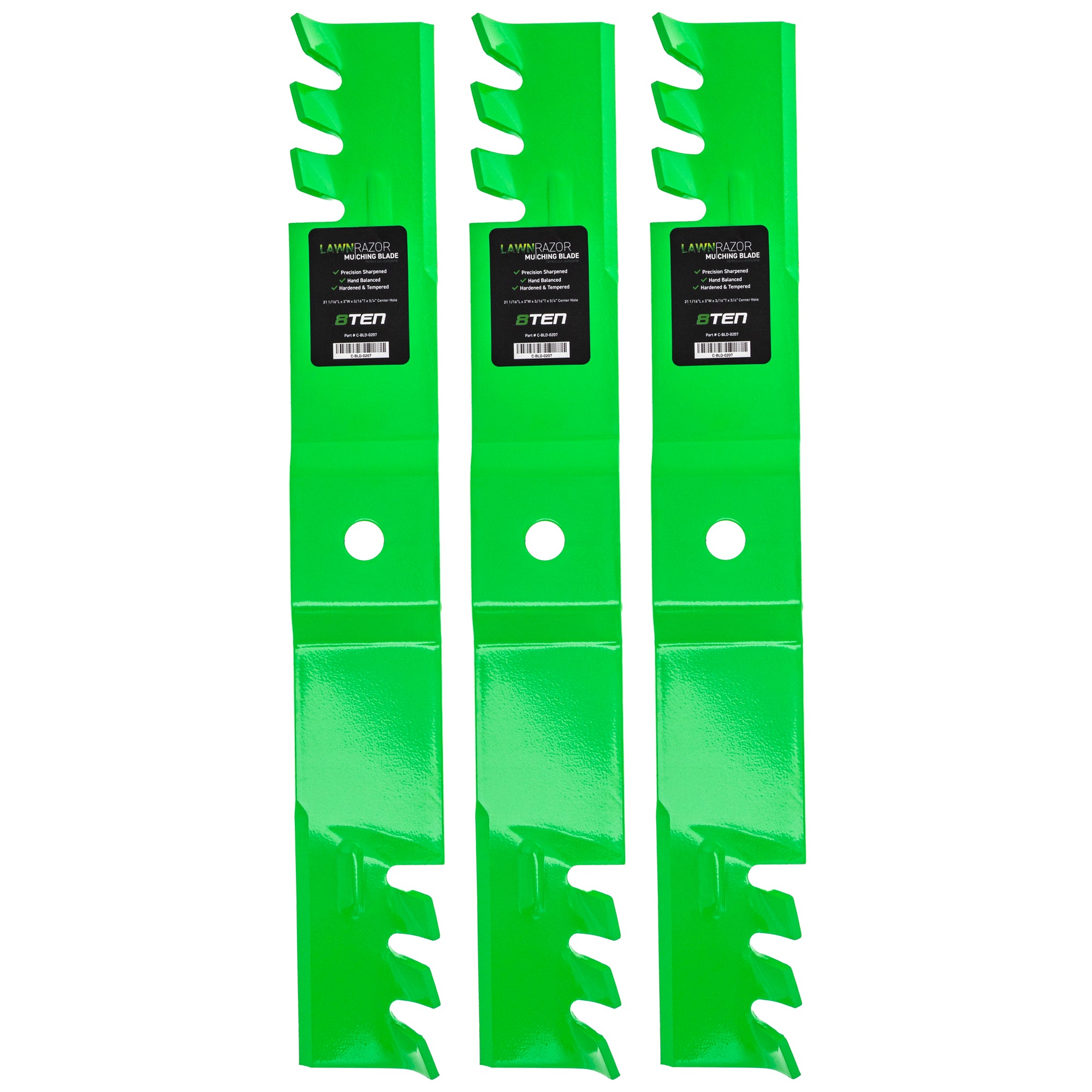 LawnRAZOR LawnRAZOR Toothed Blade 3-Pack for Oregon MTD Cub Cadet Troy-Bilt ZHD-S60 8TEN 810-CBL2429D