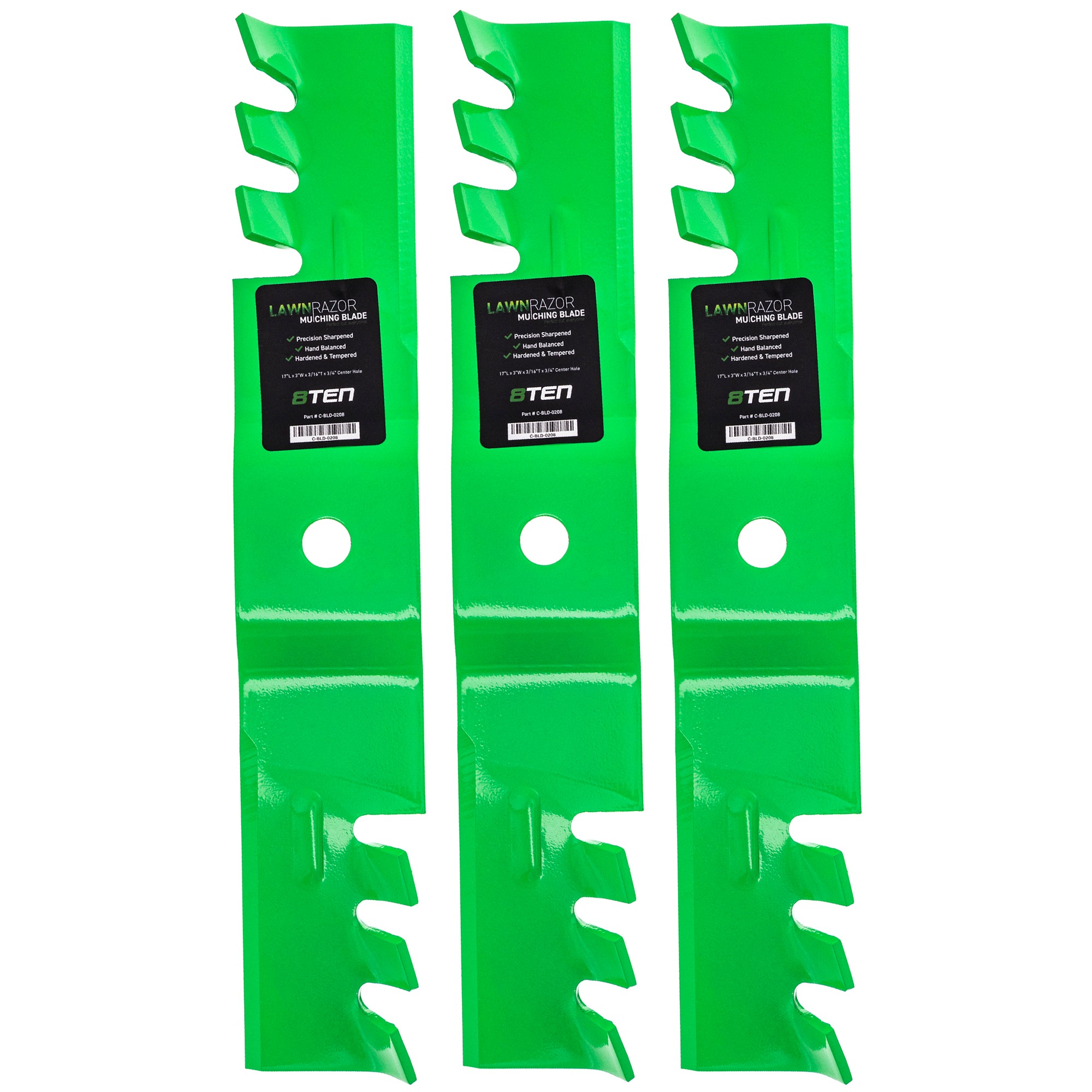 LawnRAZOR LawnRAZOR Toothed Blade 3-Pack for Oregon MTD Cub Cadet Troy-Bilt Z8200 Cadet 8TEN 810-CBL2420D
