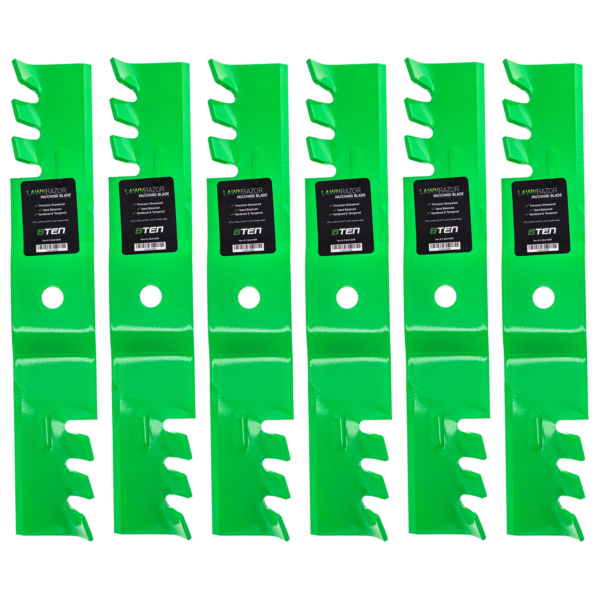 LawnRAZOR LawnRAZOR Toothed Blade 6-Pack for Oregon MTD Cub Cadet Troy-Bilt Z8200 Cadet 8TEN 810-CBL2420D