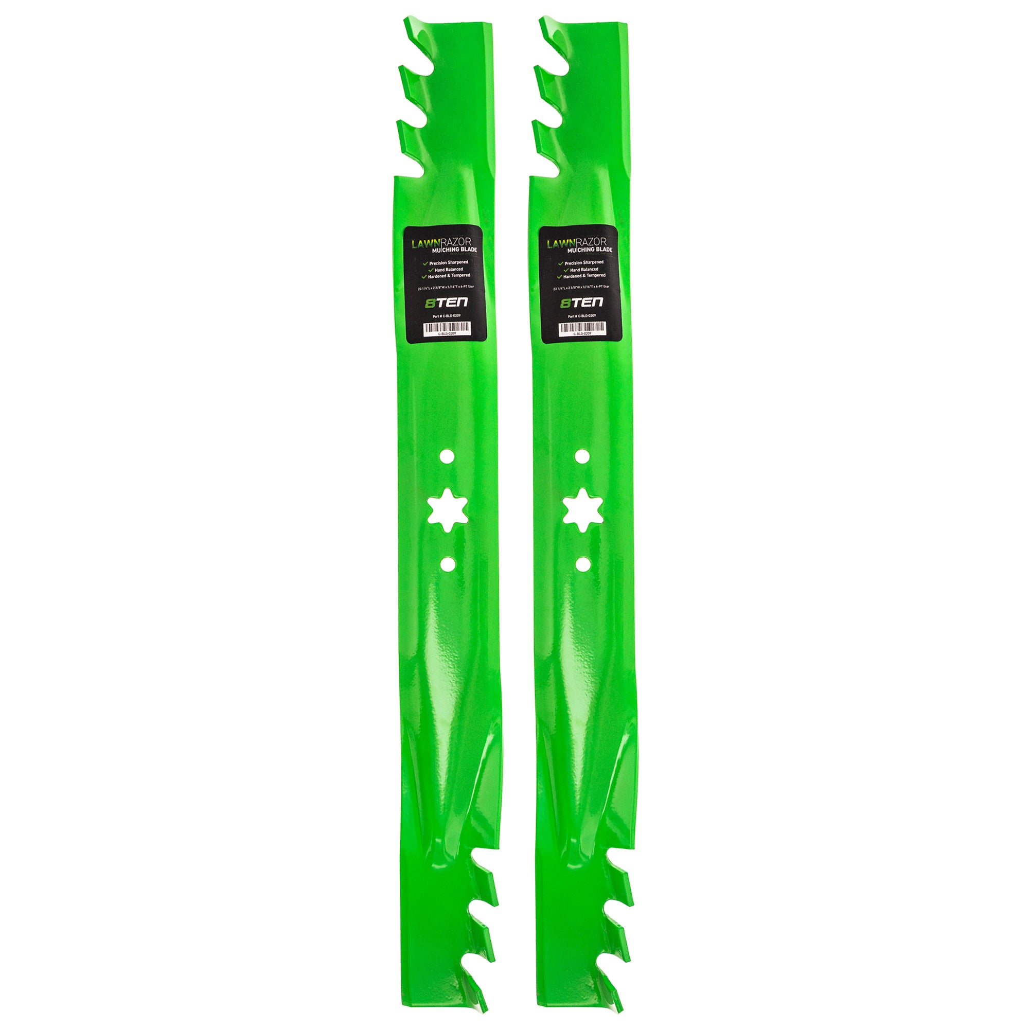 LawnRAZOR LawnRAZOR Toothed Blade 2-Pack for Stens Oregon MTD Cub Cadet Troy-Bilt 8TEN 810-CBL2421D
