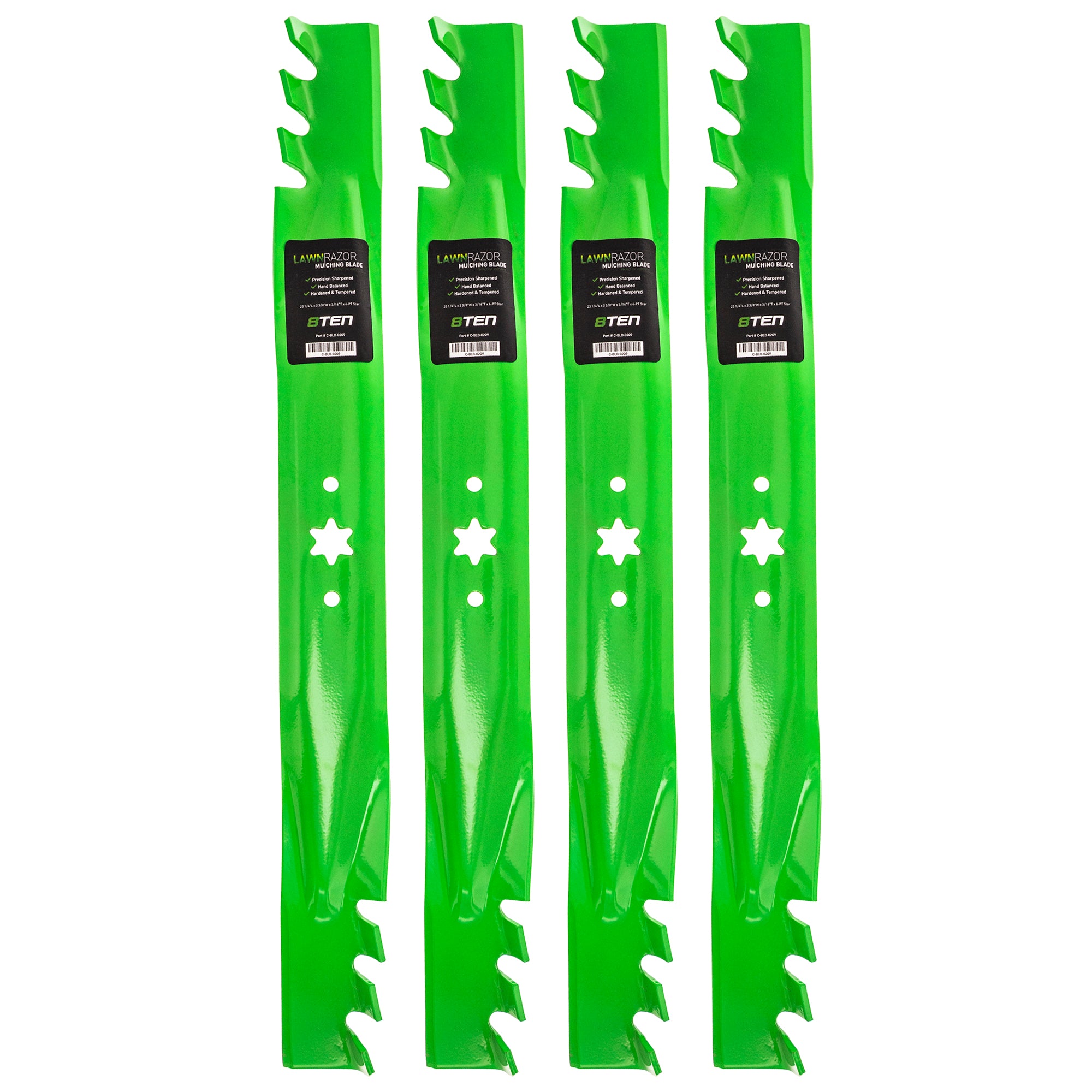 LawnRAZOR LawnRAZOR Toothed Blade 4-Pack for Stens Oregon MTD Cub Cadet Troy-Bilt 8TEN 810-CBL2421D