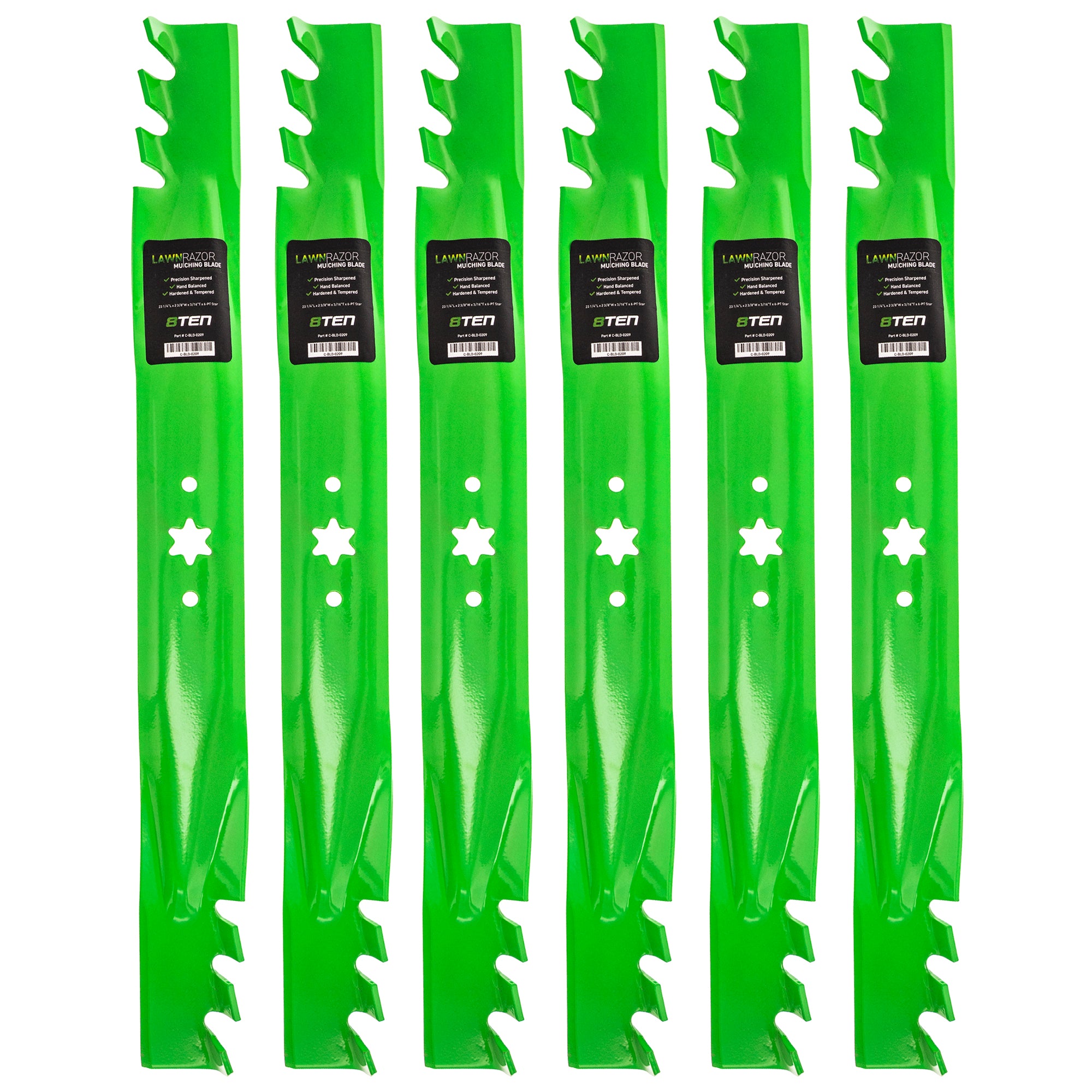 LawnRAZOR LawnRAZOR Toothed Blade 6-Pack for Stens Oregon MTD Cub Cadet Troy-Bilt 8TEN 810-CBL2421D