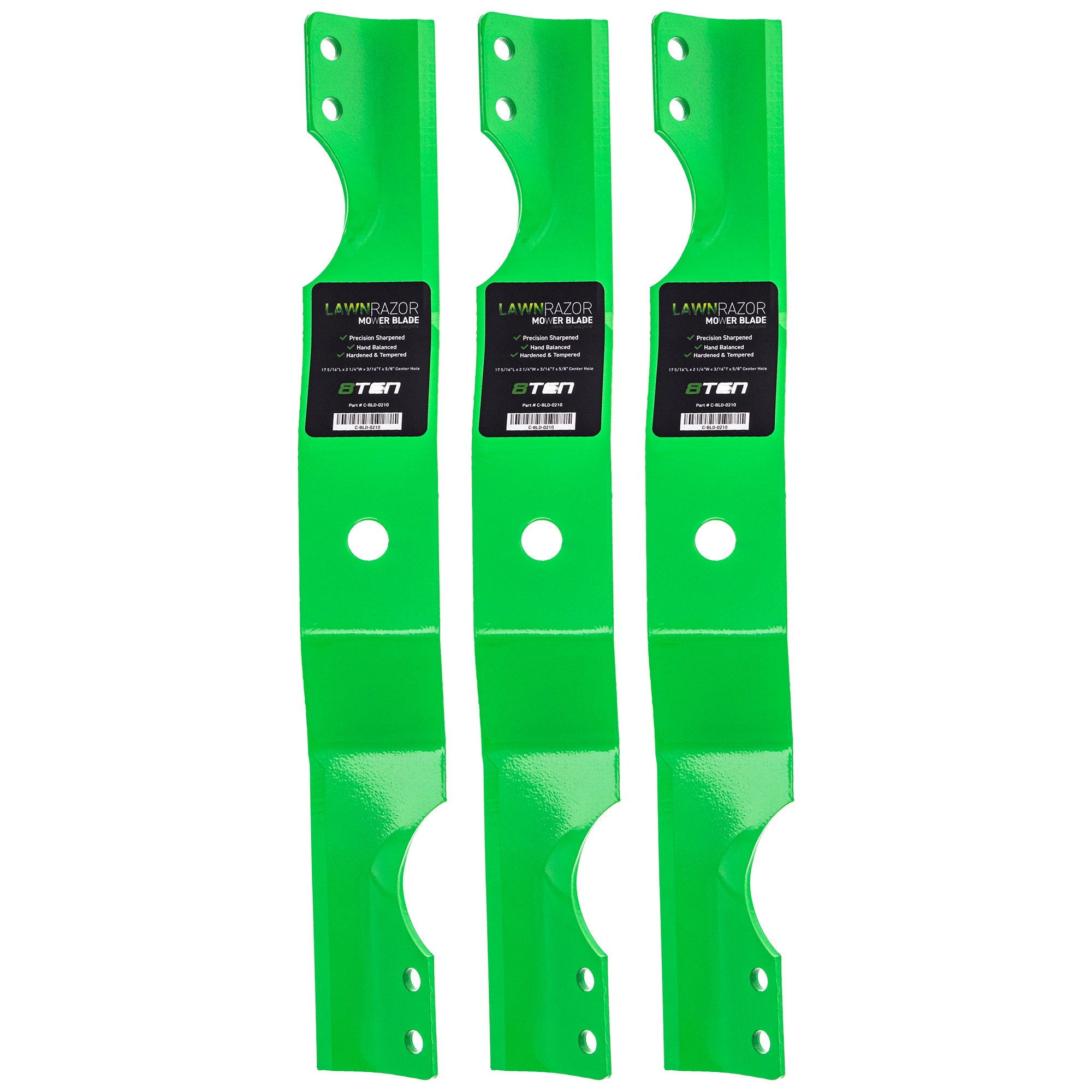 LawnRAZOR LawnRAZOR Notched Notched Medium Lift Blade 3-Pack for zOTHER Ariens Gravely ZT 8TEN 810-CBL2432D