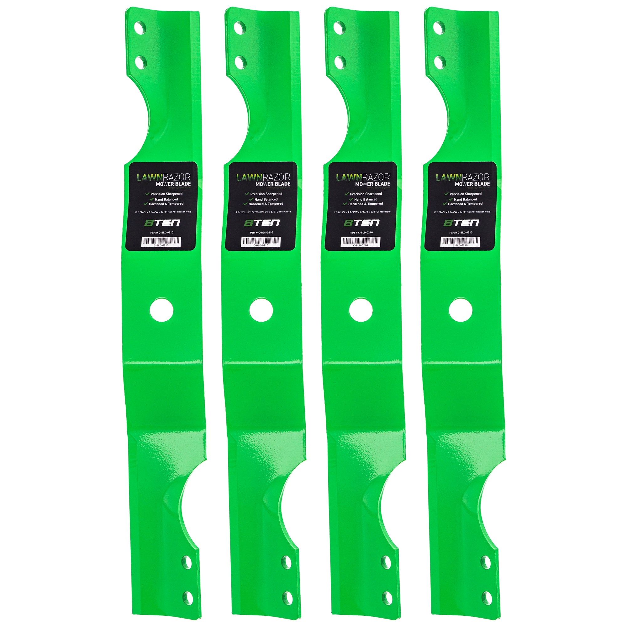 LawnRAZOR LawnRAZOR Notched Notched Medium Lift Blade 4-Pack for zOTHER Ariens Gravely ZT 8TEN 810-CBL2432D