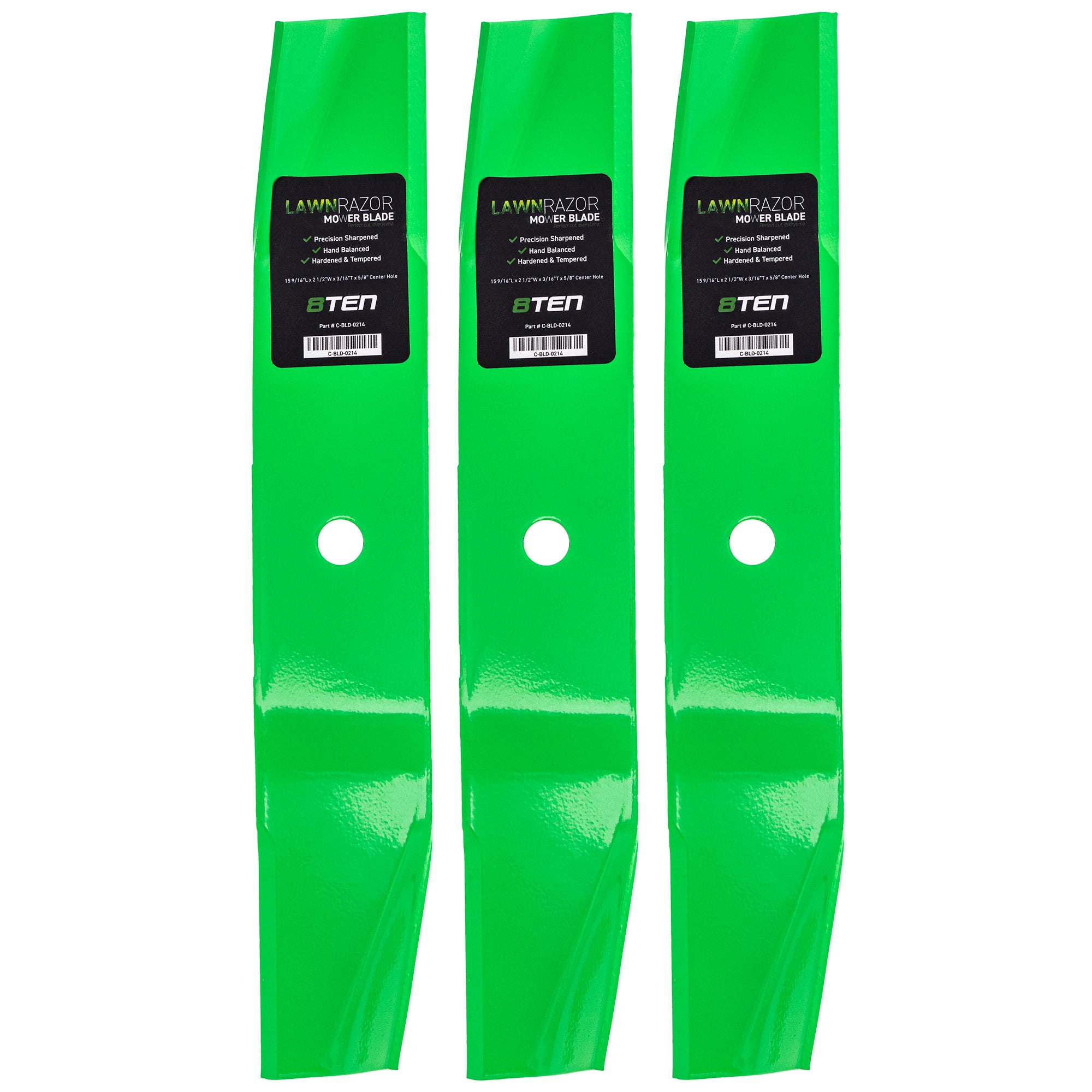 LawnRAZOR LawnRAZOR High Lift Blade 3-Pack for Ariens Gravely ZT Zoom Yellow Dane 1593900 8TEN 810-CBL2436D