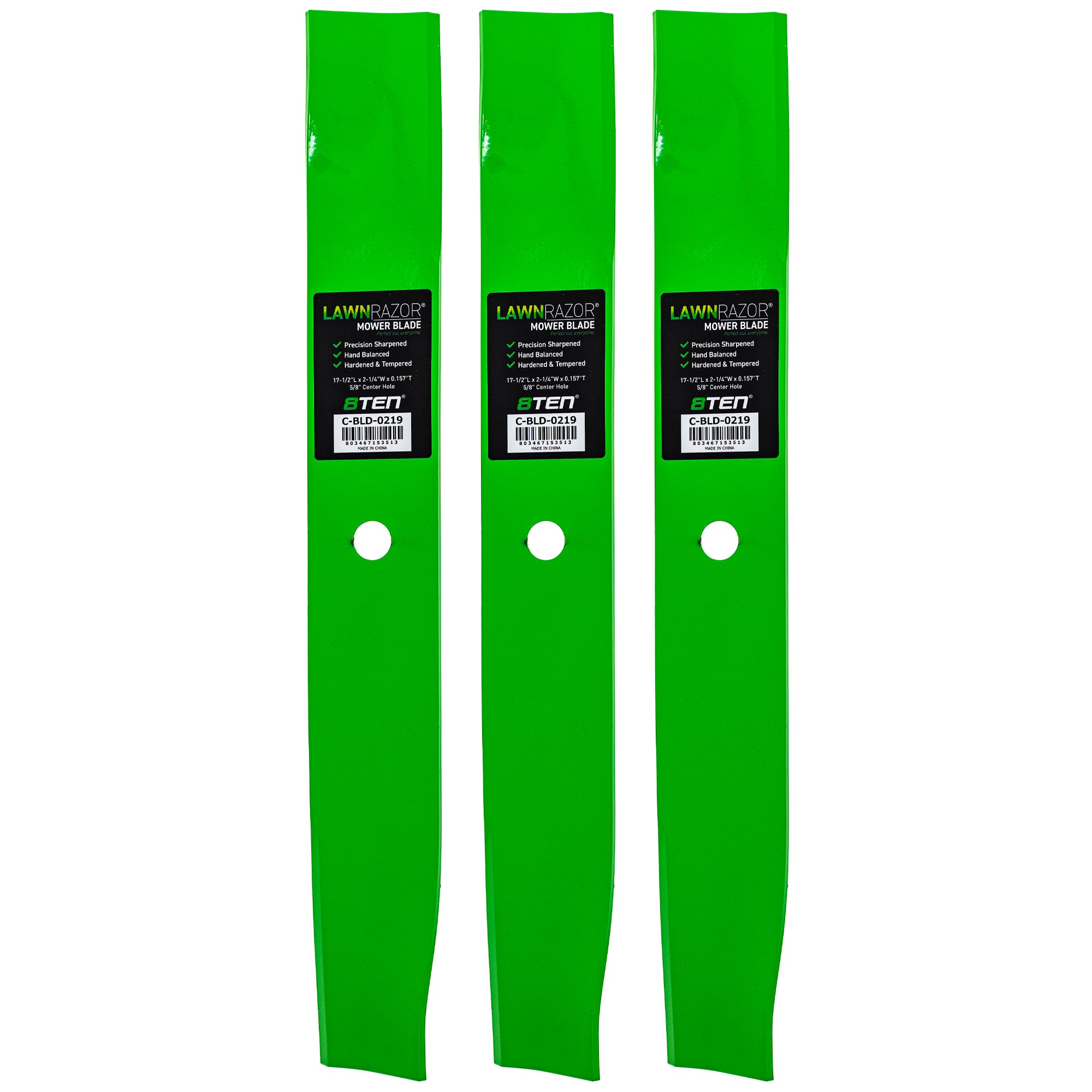 LawnRAZOR High Lift Blade 3-Pack for zOTHER Toro Exmark Oregon TimeCutter 8TEN 810-CBL2431D