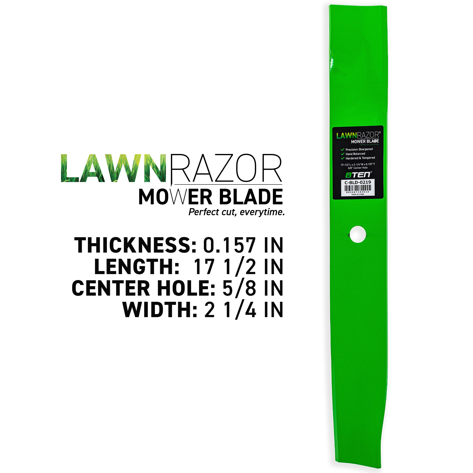 8TEN 810-CBL2431D LawnRAZOR High Lift Blade 3-Pack for zOTHER Toro