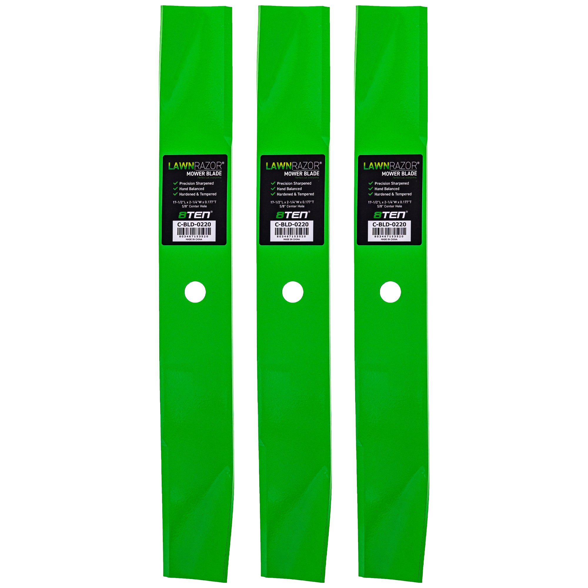 LawnRAZOR Medium Lift Blade 3-Pack for zOTHER Toro Exmark Oregon Z-Master TimeCutter Quest 8TEN 810-CBL2442D