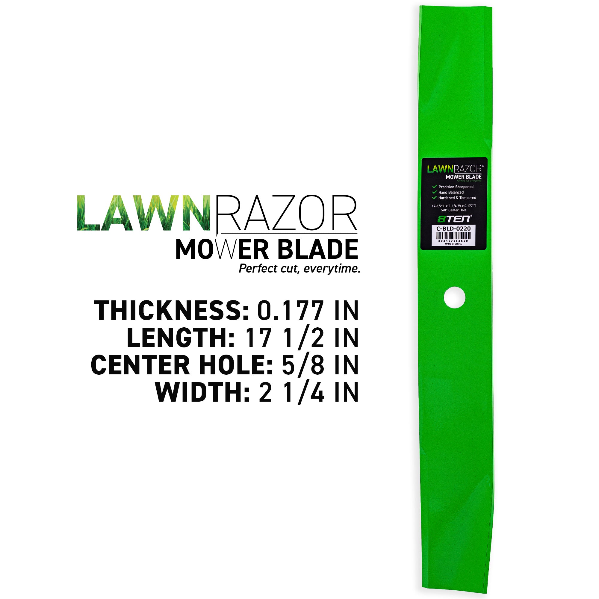 8TEN 810-CBL2442D LawnRAZOR Medium Lift Blade 3-Pack for zOTHER Toro