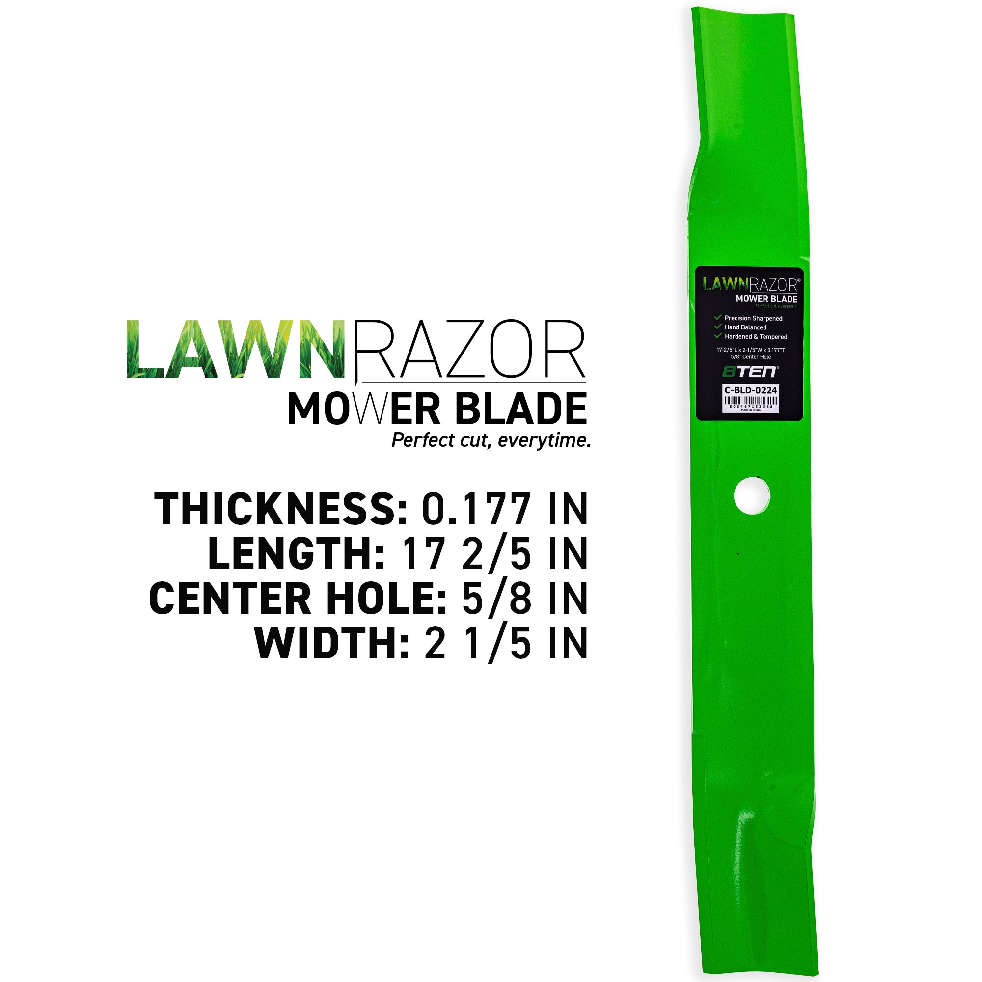 8TEN 810-CBL2446D LawnRAZOR High Lift Blade 2-Pack for zOTHER Toro