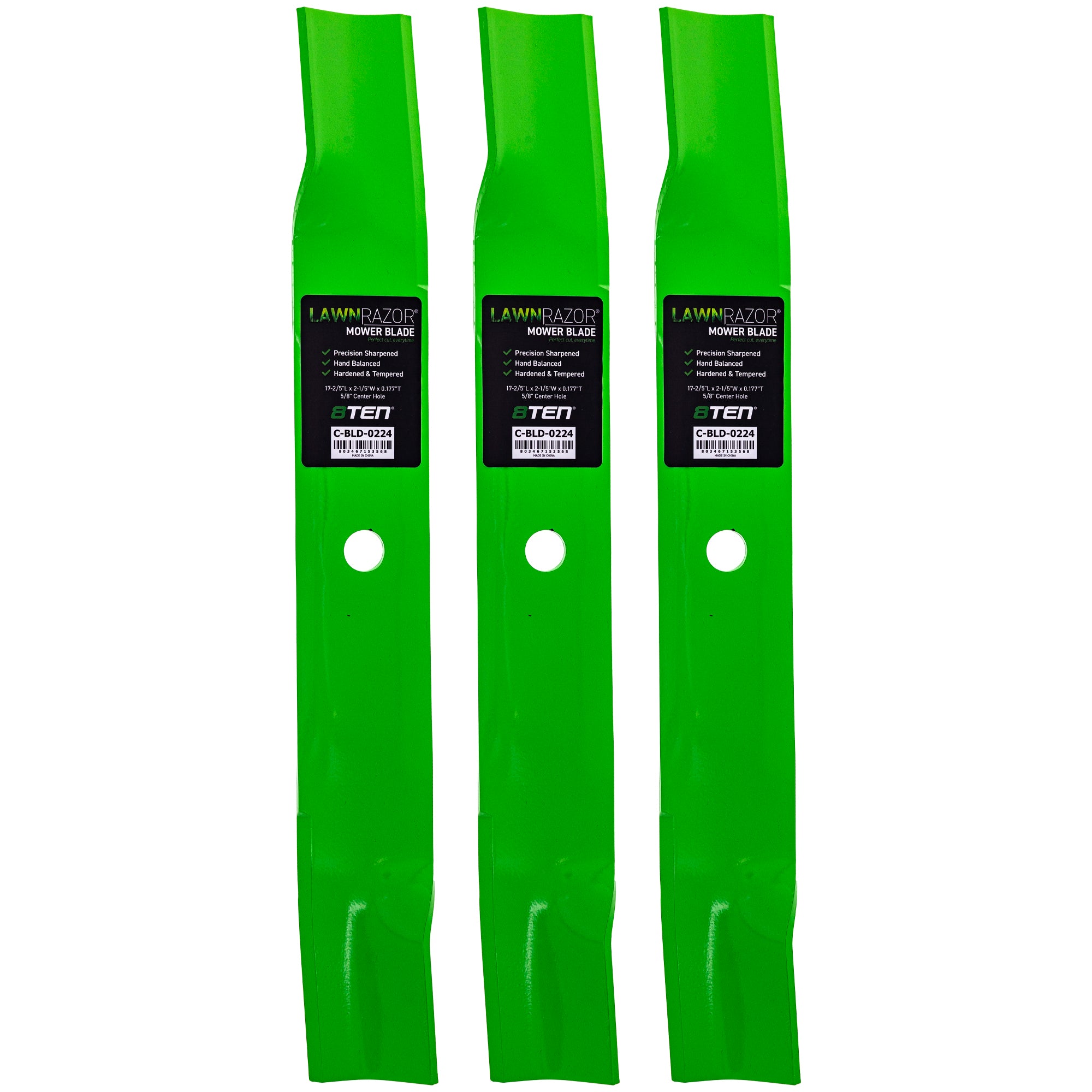 LawnRAZOR High Lift Blade 3-Pack for zOTHER Toro Exmark Oregon TimeCutter Quest 8TEN 810-CBL2446D