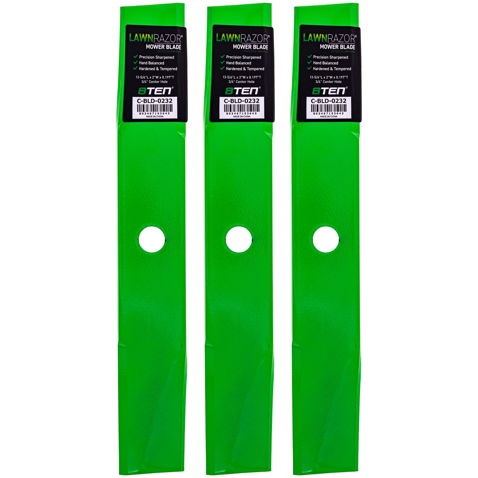 LawnRAZOR Medium Lift Blade 3-Pack for zOTHER Toro Exmark Oregon Horse 8TEN 810-CBL2454D