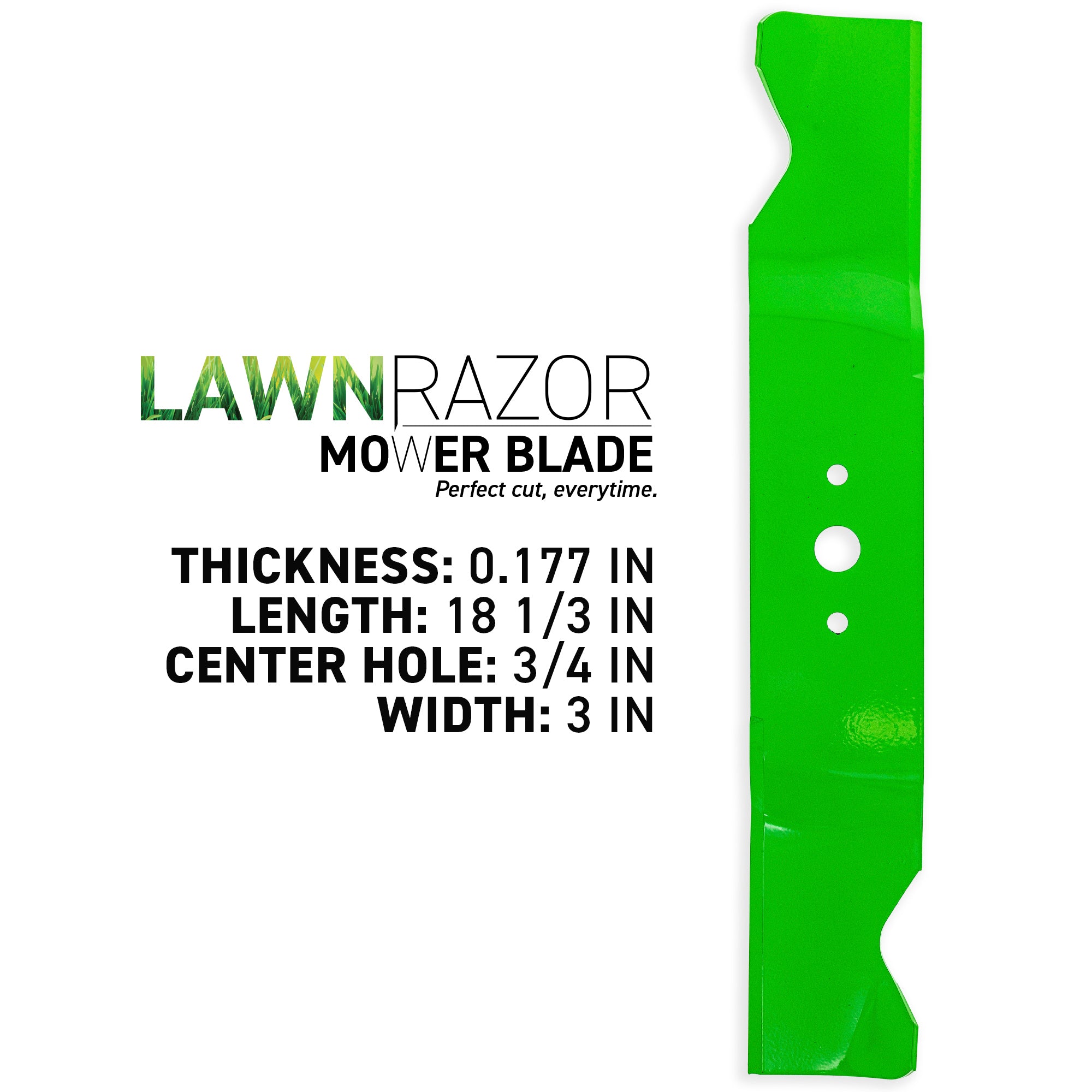 8TEN 810-CBL2459D LawnRAZOR Mulching Blade 3-Pack for zOTHER Walbro