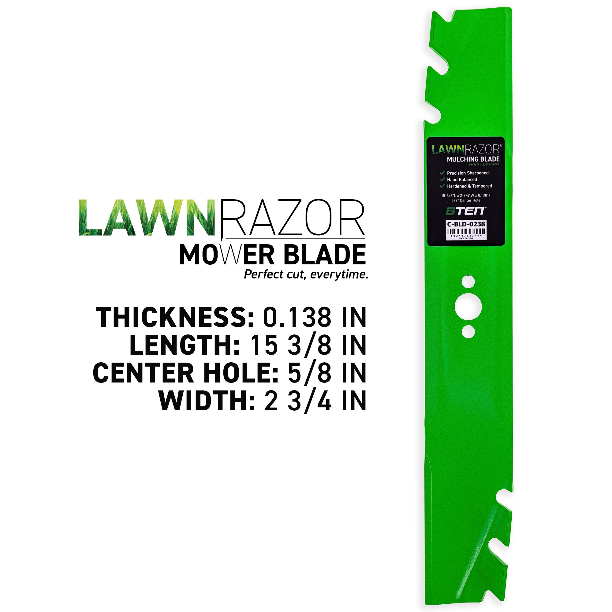 8TEN 810-CBL2450D LawnRAZOR Toothed Blade 2-Pack for zOTHER Toro