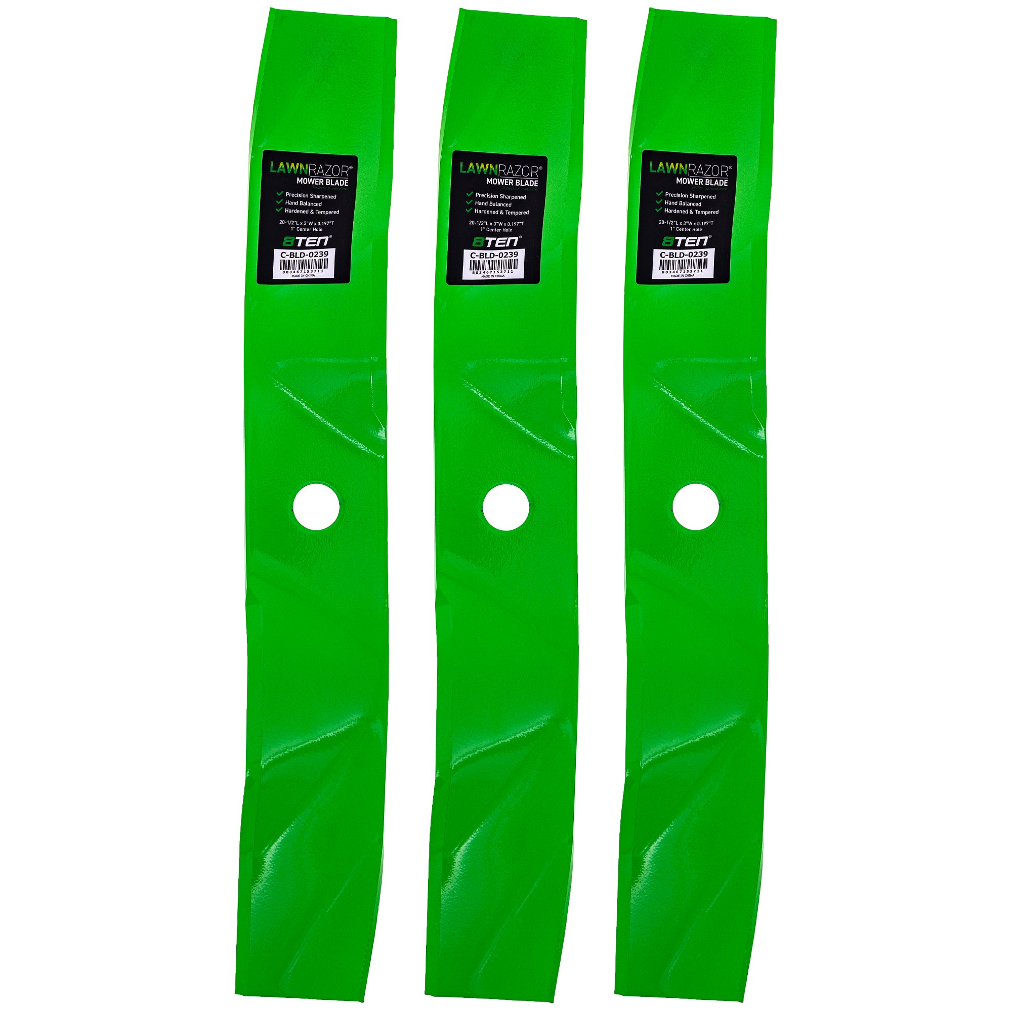 LawnRAZOR Mulching Blade 3-Pack for zOTHER Toro Exmark Oregon Vertex Vantage Turf Staris 8TEN 810-CBL2451D