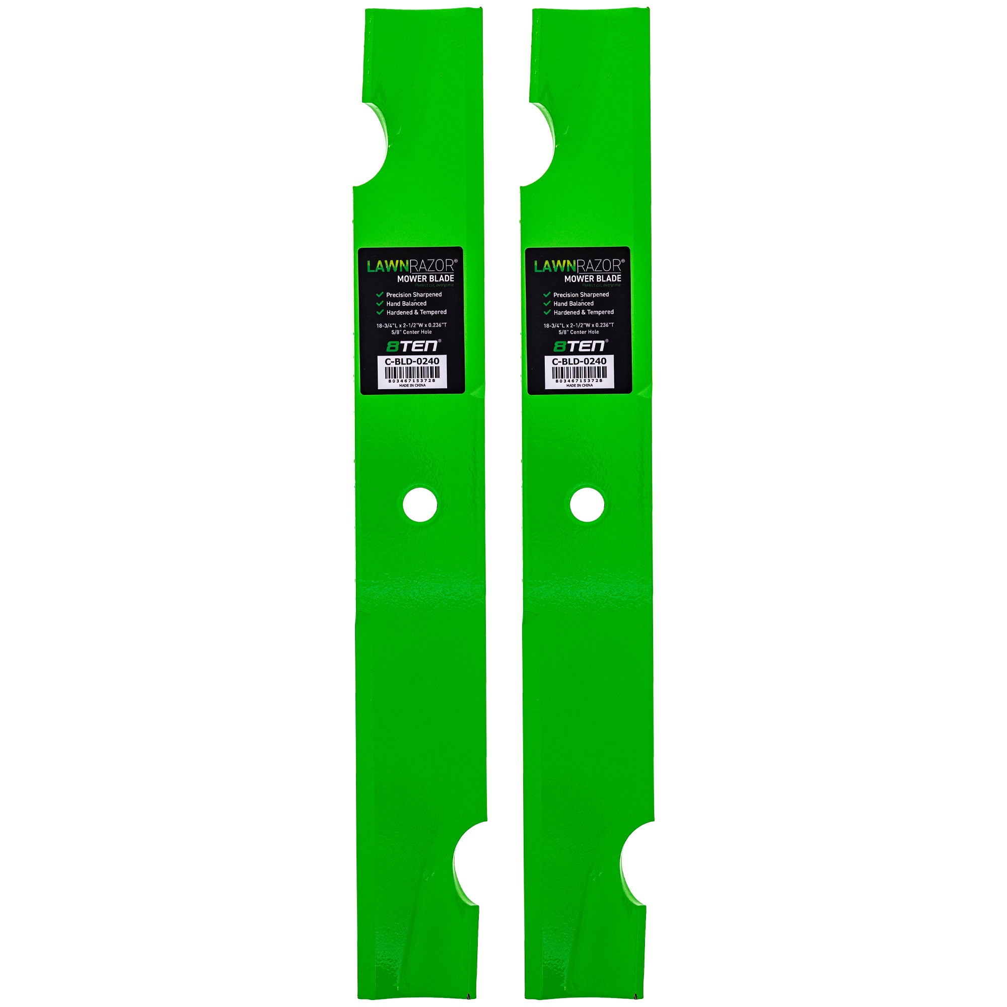 LawnRAZOR Notched High Lift Blade 2-Pack for zOTHER 8TEN 810-CBL2462D