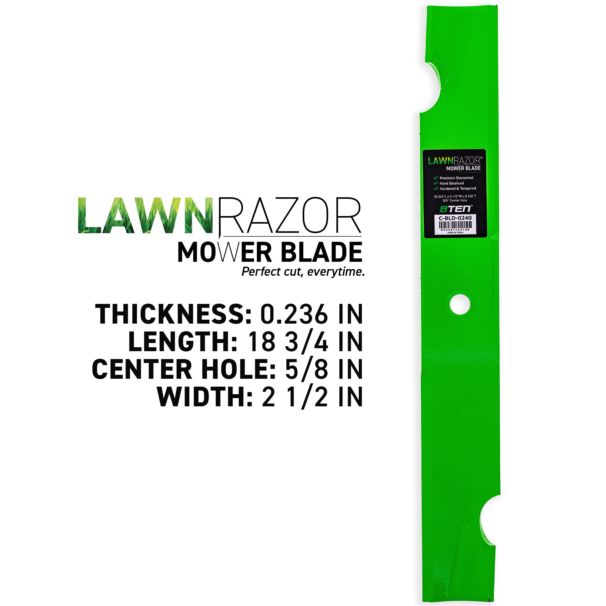 8TEN 810-CBL2462D LawnRAZOR Mower Blade 3-Pack for zOTHER