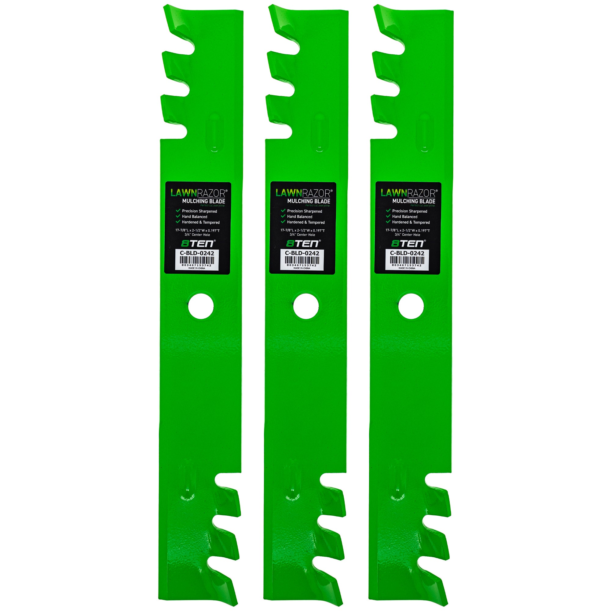 LawnRAZOR Toothed Blade 3-Pack for zOTHER Oregon MTD Cub Cadet Troy-Bilt 8TEN 810-CBL2464D