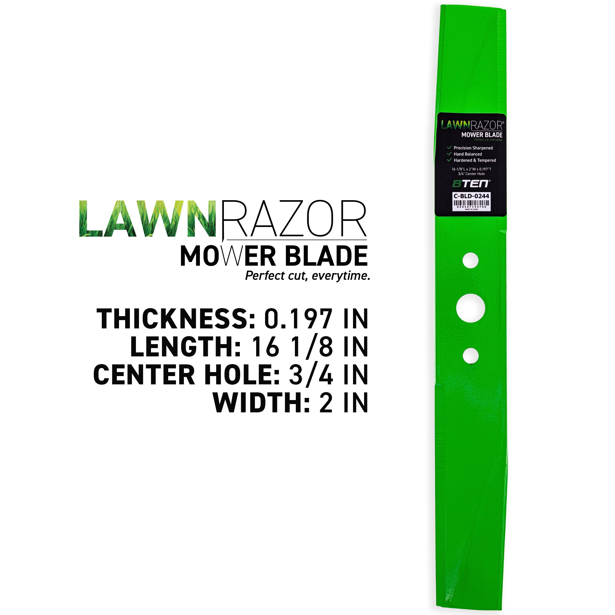 8TEN 810-CBL2466D LawnRAZOR Medium Lift Blade 3-Pack for zOTHER