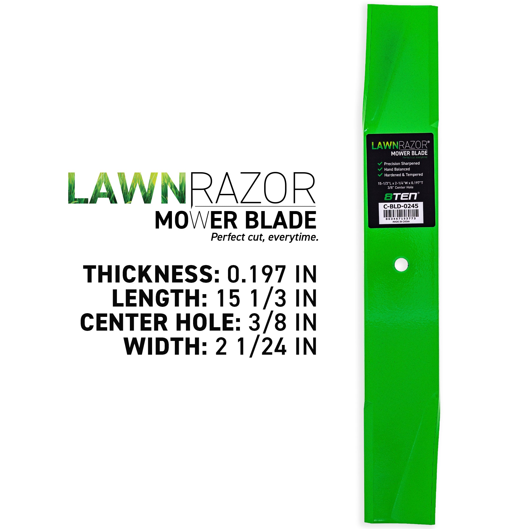 8TEN 810-CBL2467D LawnRAZOR Medium Lift Blade 1-Pack for zOTHER