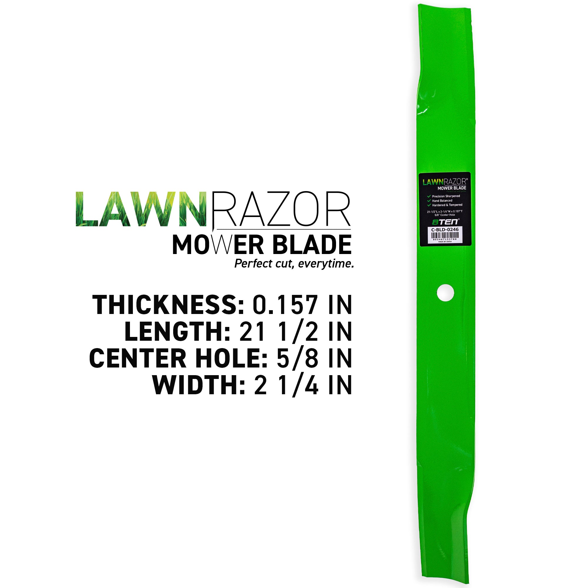 8TEN 810-CBL2468D LawnRAZOR High Lift Blade 2-Pack for zOTHER Toro