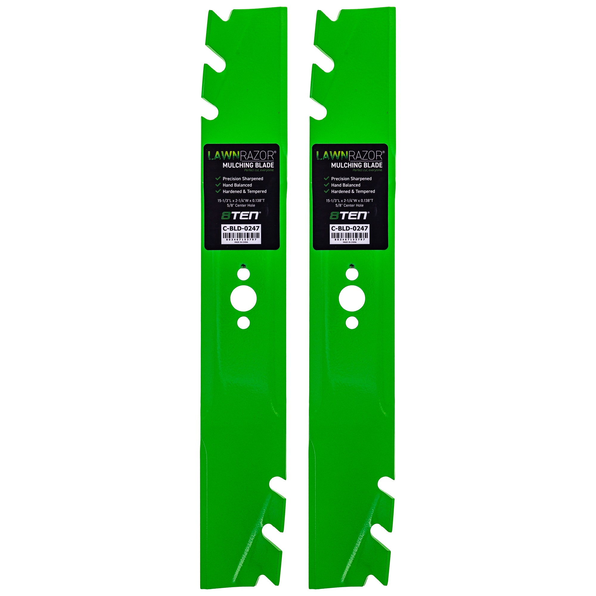 LawnRAZOR Toothed Blade 2-Pack for zOTHER Toro Exmark TurfMaster TimeMaster 8TEN 810-CBL2469D
