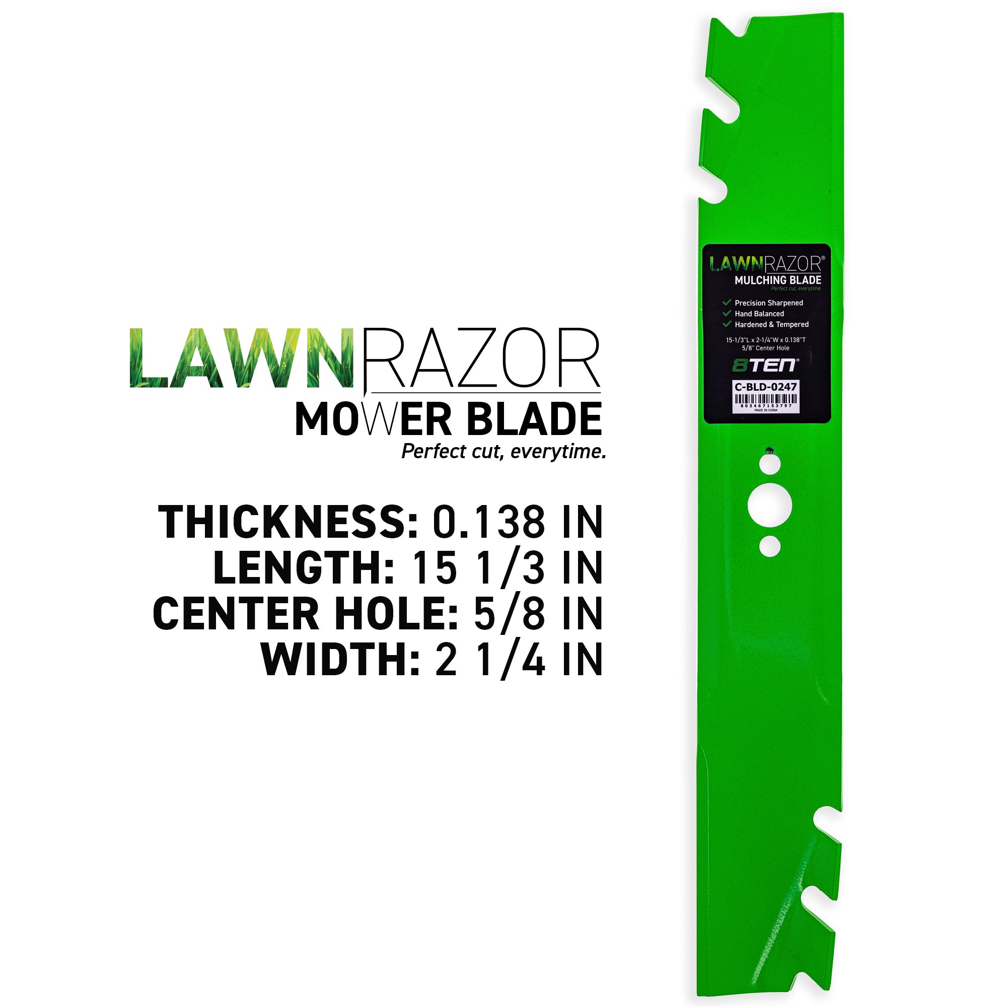 8TEN 810-CBL2469D LawnRAZOR Toothed Blade 2-Pack for zOTHER Toro