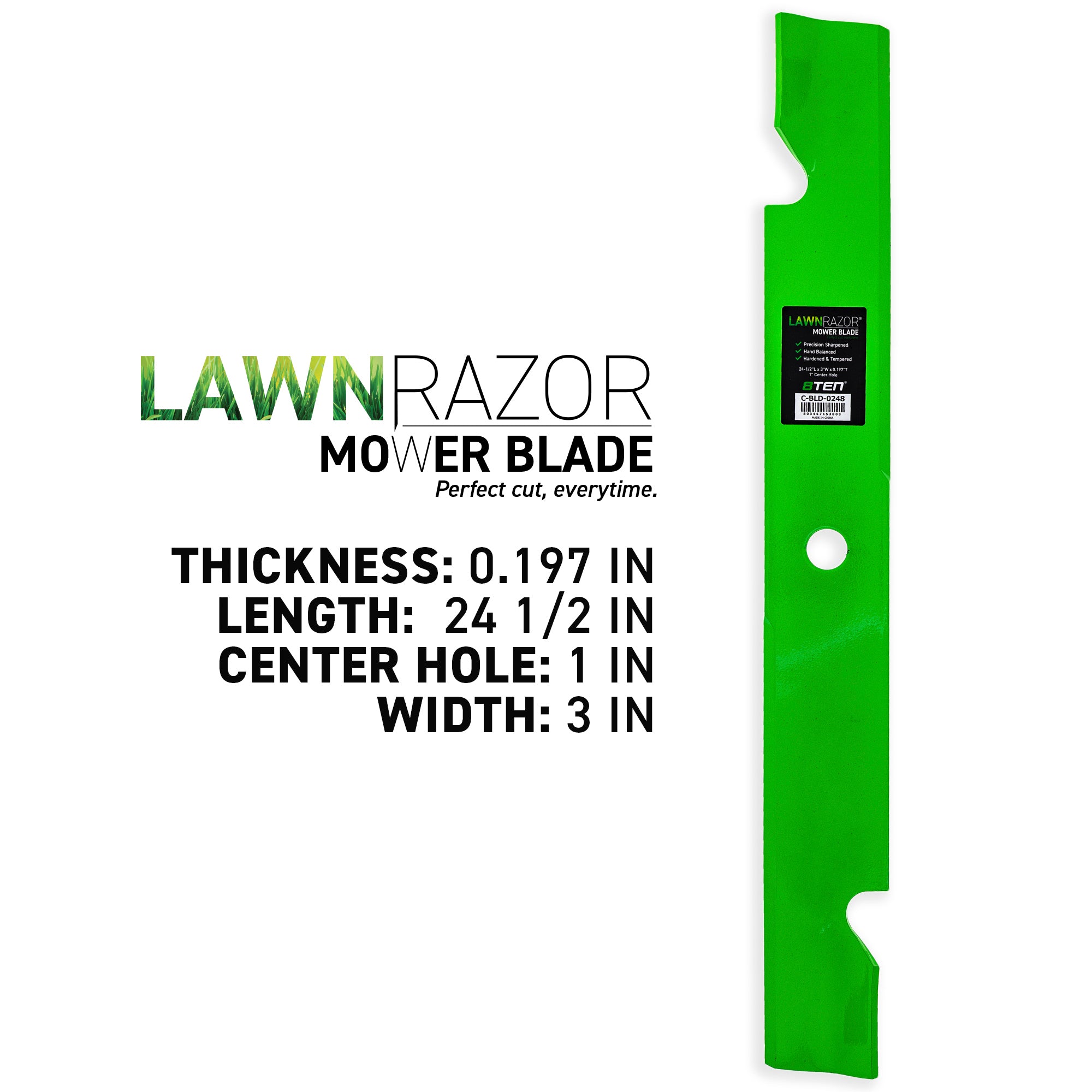 8TEN 810-CBL2460D Blade 3-Pack for zOTHER Toro Exmark Oregon Radius