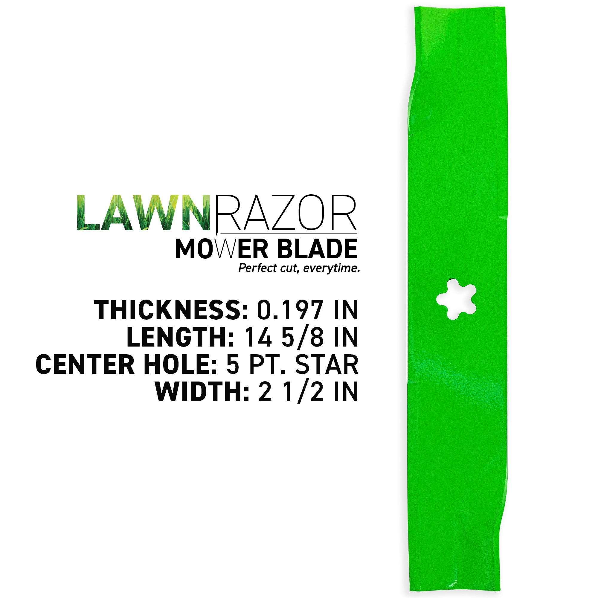 8TEN 810-CBL2473D LawnRAZOR High Lift Blade 3-Pack for zOTHER Oregon
