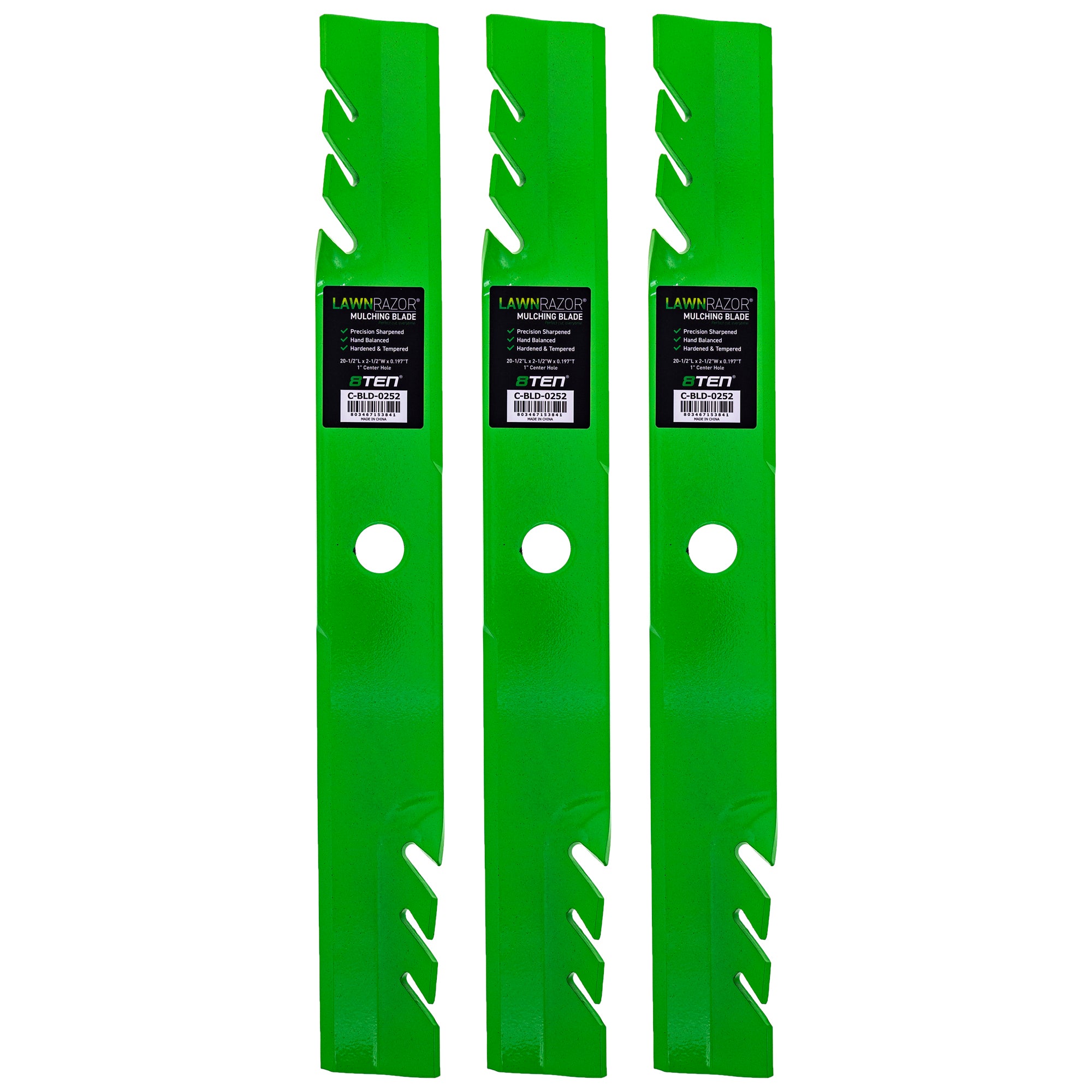 LawnRAZOR Toothed Blade 3-Pack for zOTHER Toro Exmark Oregon Turf Next Lazer 8TEN 810-CBL2474D