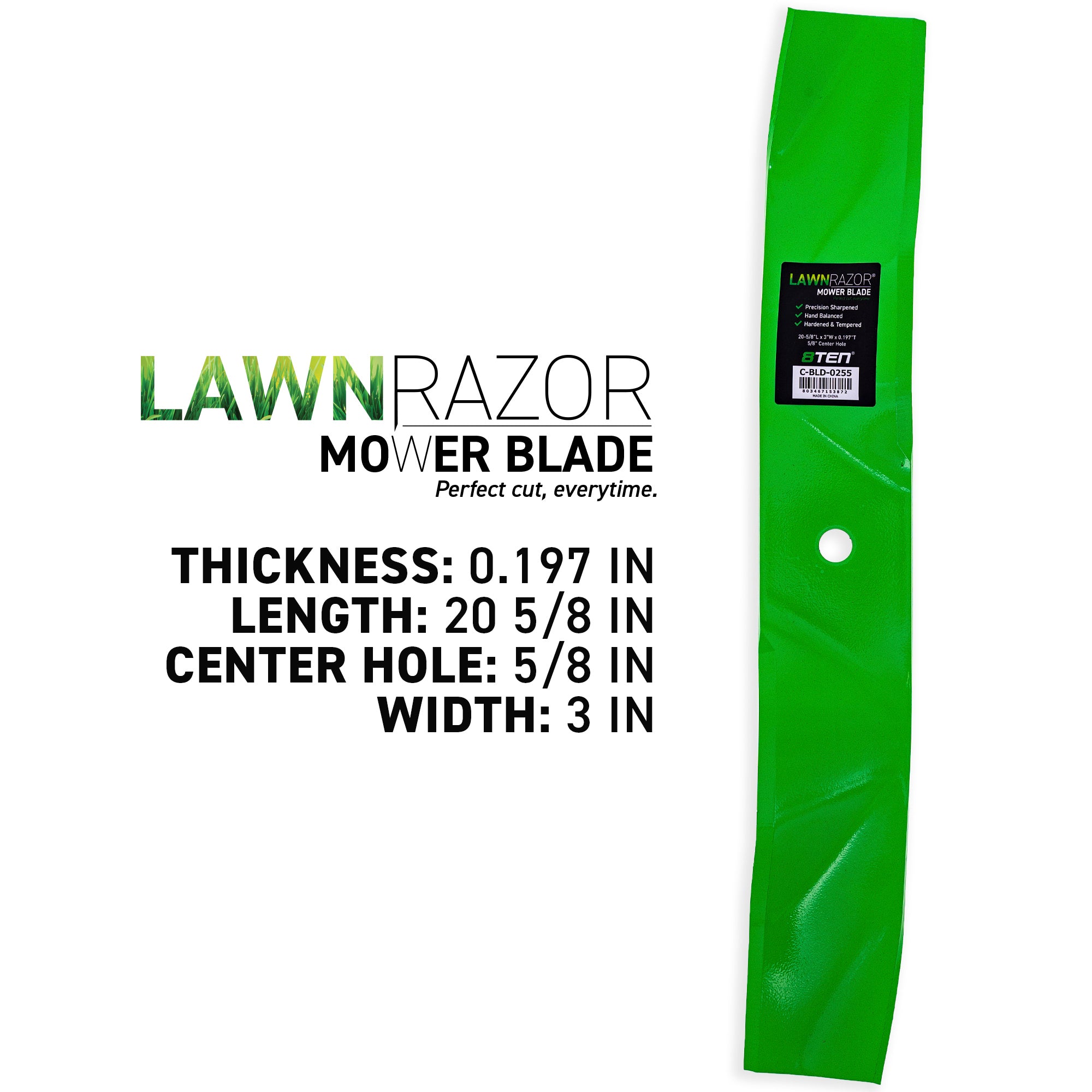 8TEN 810-CBL2477D LawnRAZOR Mulching Blade 3-Pack for zOTHER Toro
