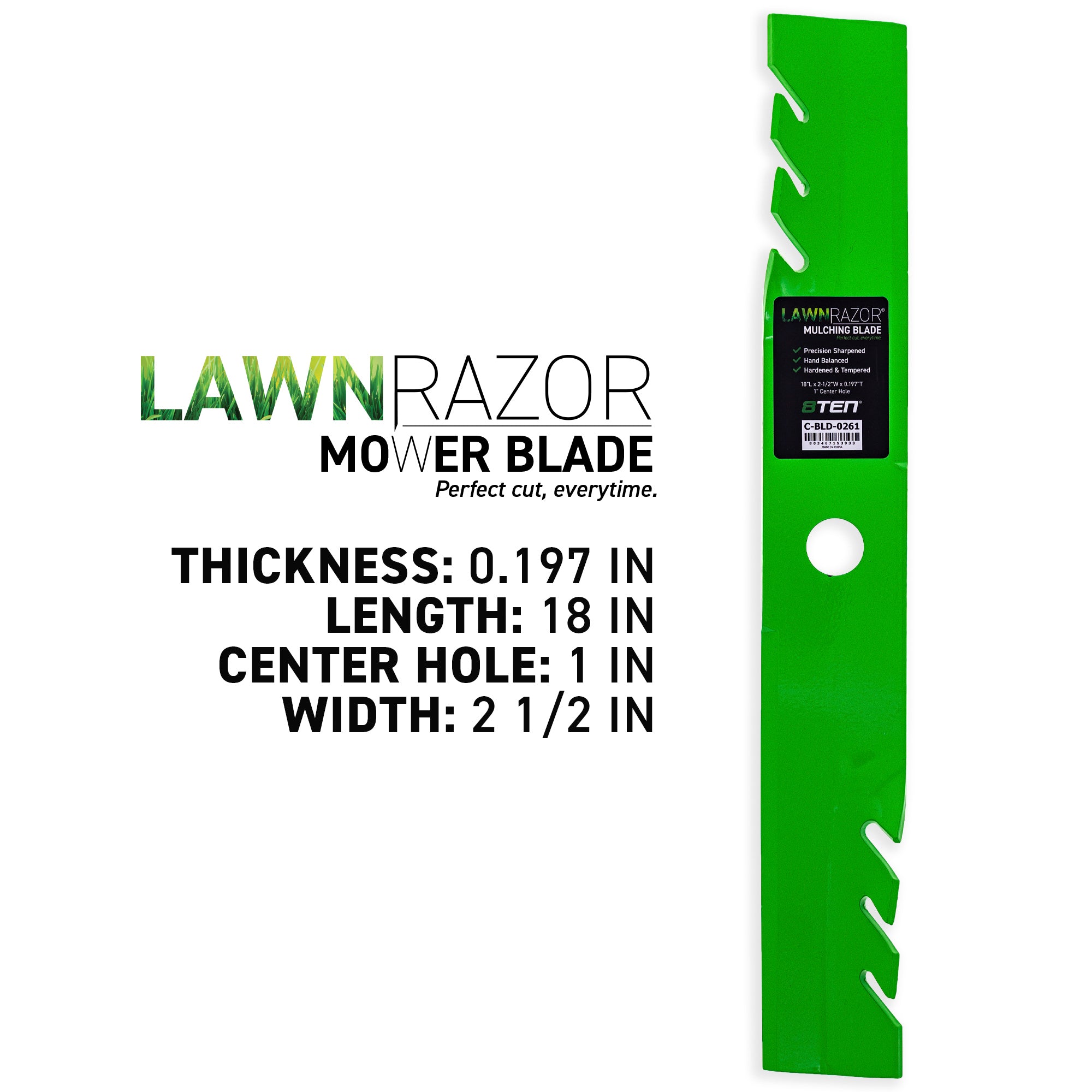 8TEN 810-CBL2483D LawnRAZOR Toothed Blade 1-Pack for zOTHER Walbro