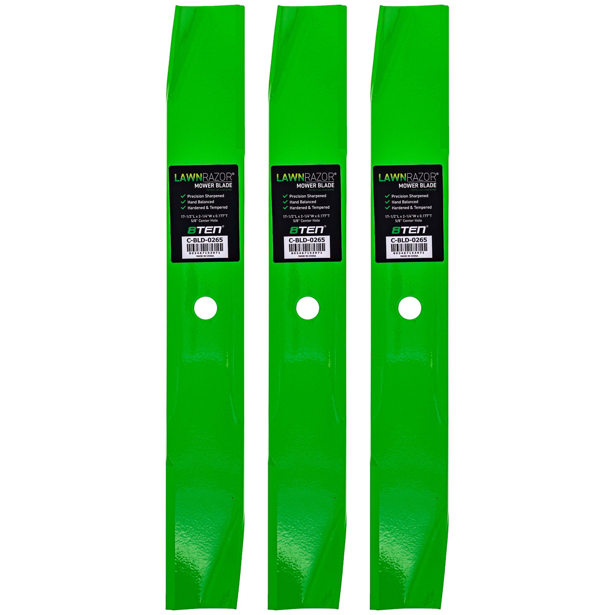 LawnRAZOR Low Lift Blade 3-Pack for Toro Exmark Oregon TimeCutter 8TEN 810-CBL2487D