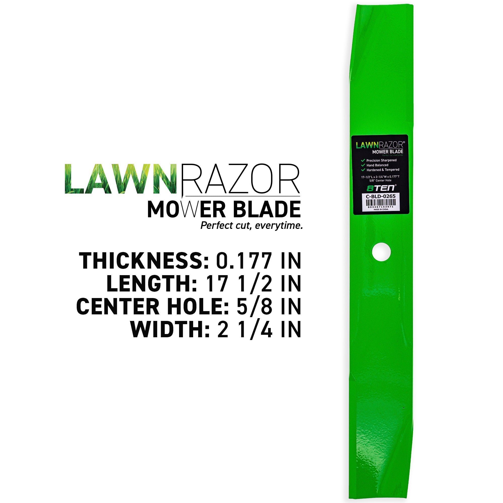 8TEN 810-CBL2487D LawnRAZOR Low Lift Blade 3-Pack for Toro Exmark