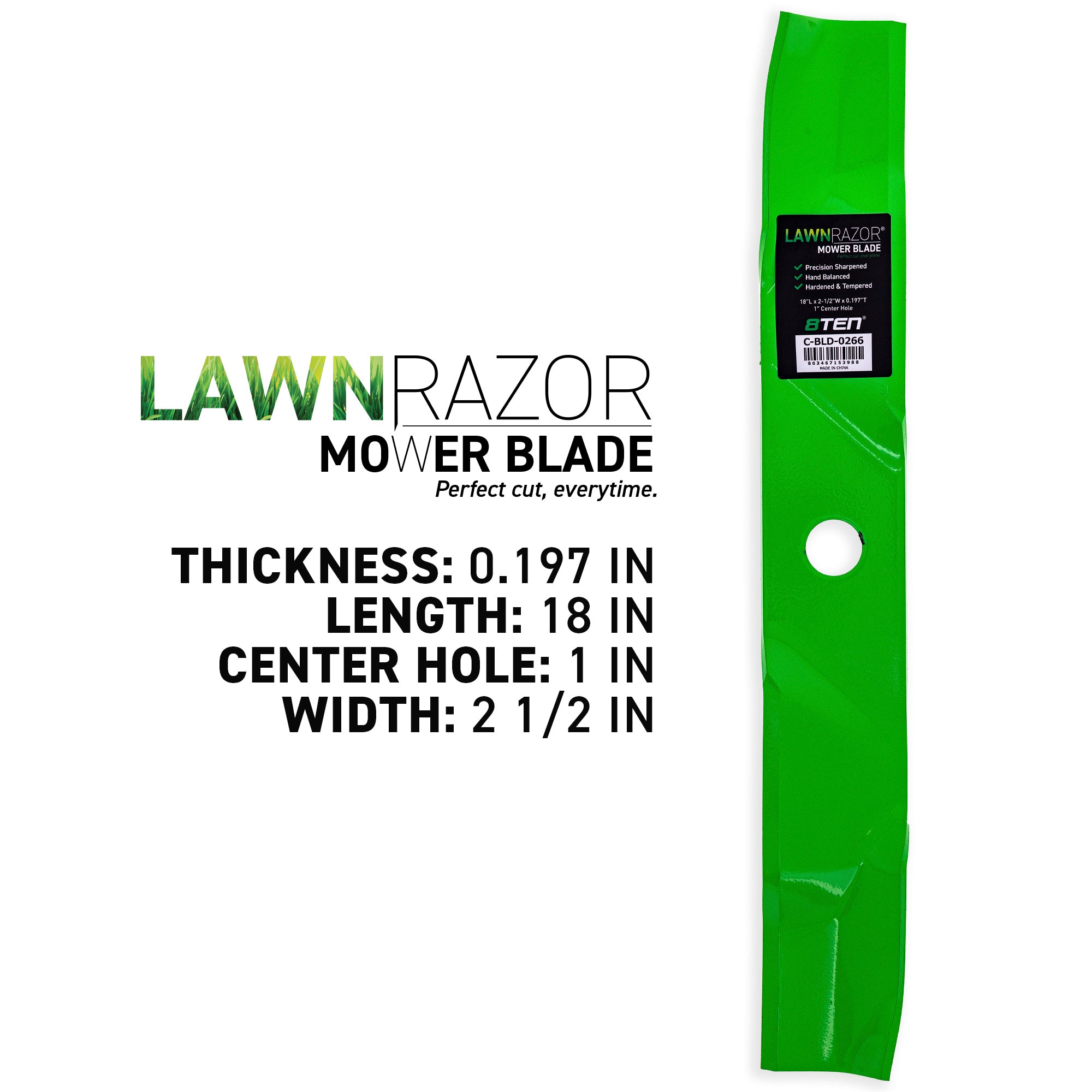 8TEN 810-CBL2488D LawnRAZOR Mulching Blade 3-Pack for zOTHER Walbro
