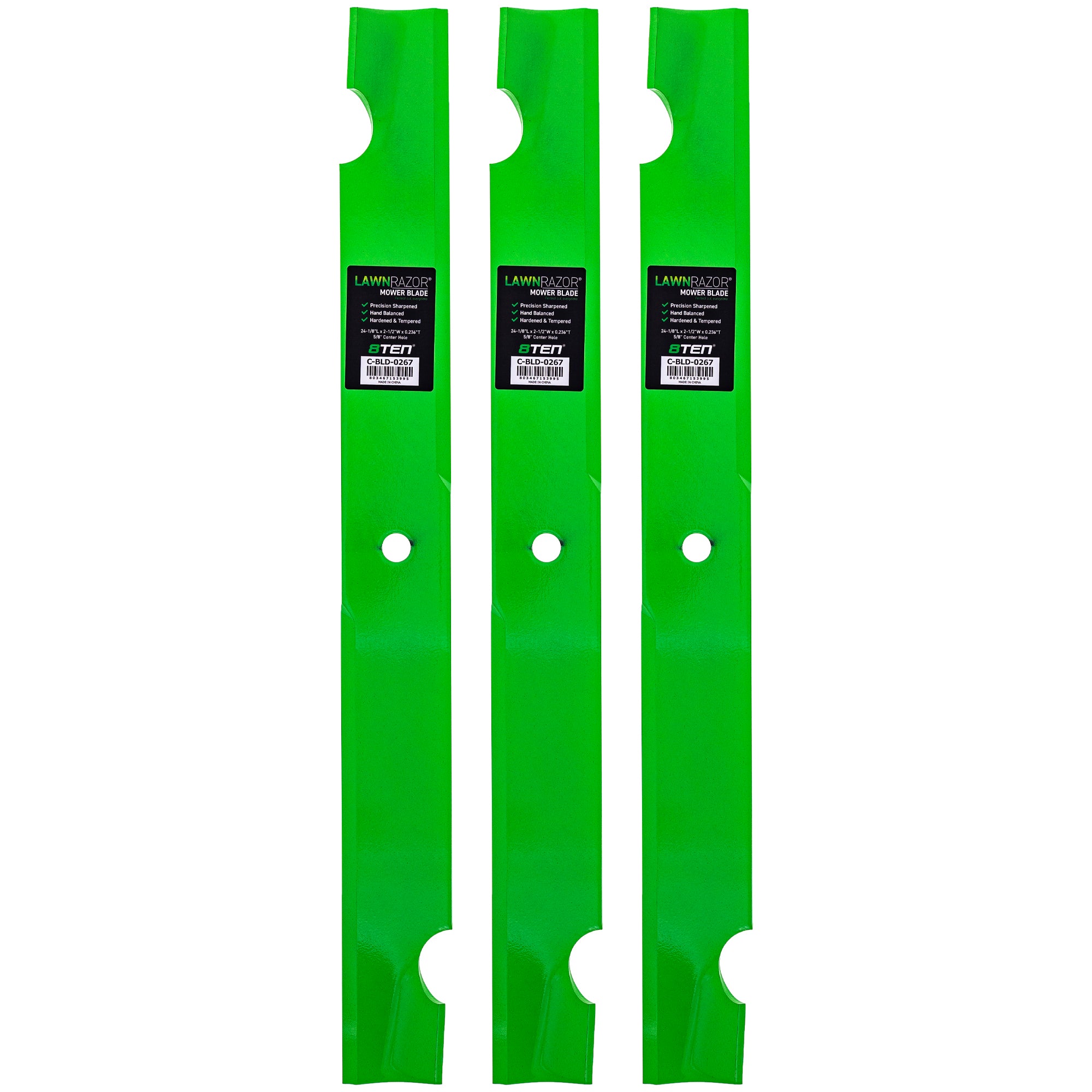 LawnRAZOR Notched High Lift Blade 3-Pack for zOTHER 8TEN 810-CBL2489D