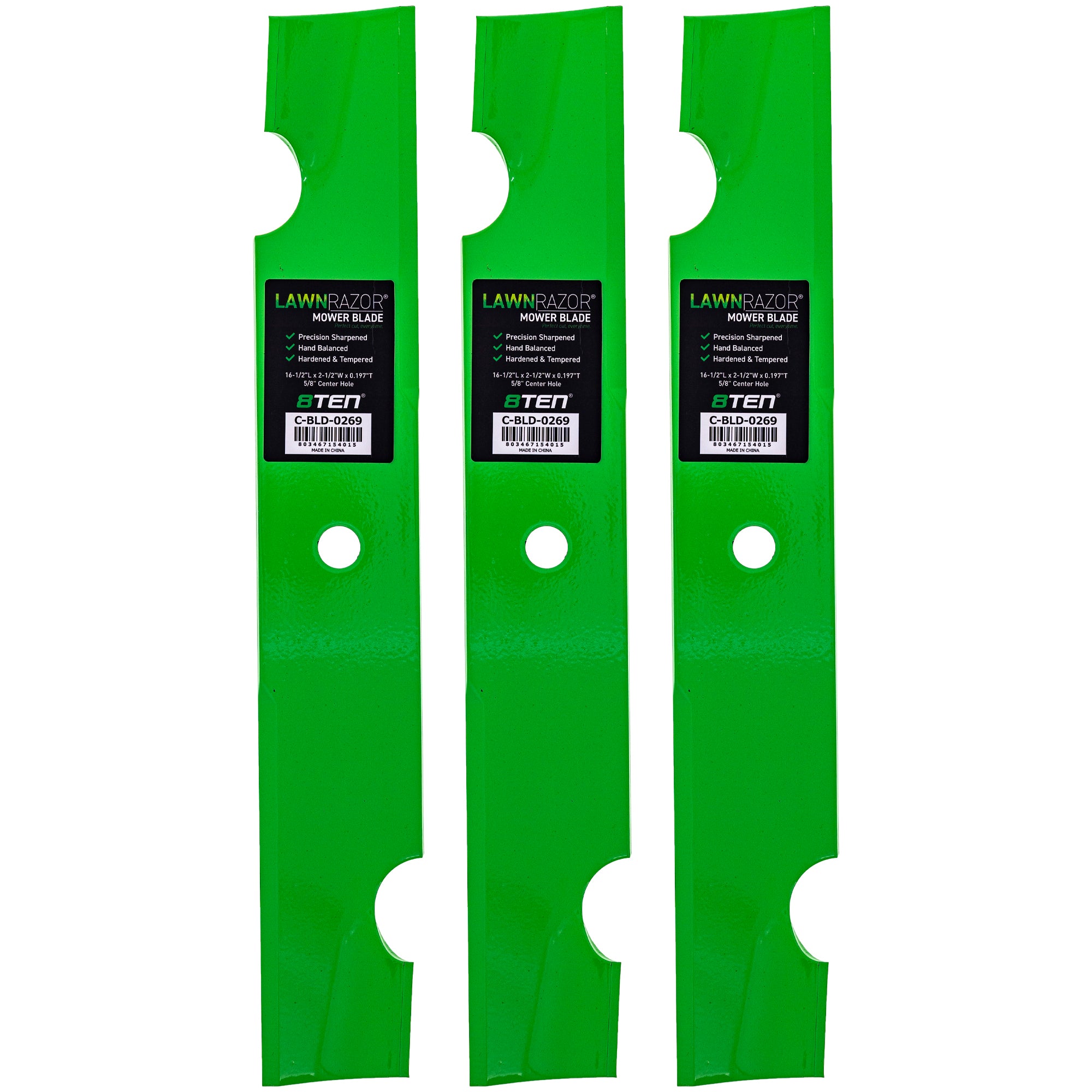 LawnRAZOR Notched High Lift Blade 3-Pack for zOTHER 8TEN 810-CBL2481D