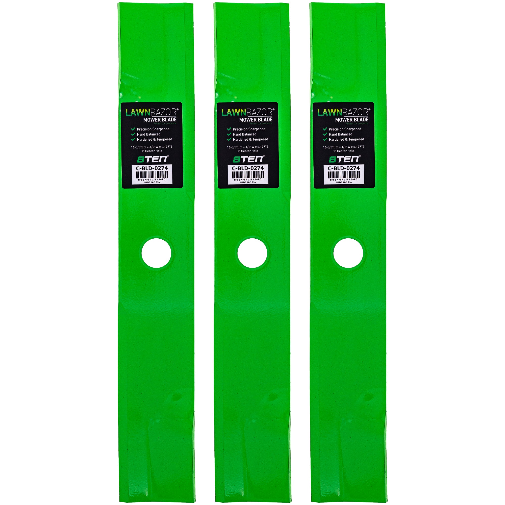 LawnRAZOR Low Lift Blade 3-Pack for Toro Exmark Vertex Vantage Turf Staris 8TEN 810-CBL2496D