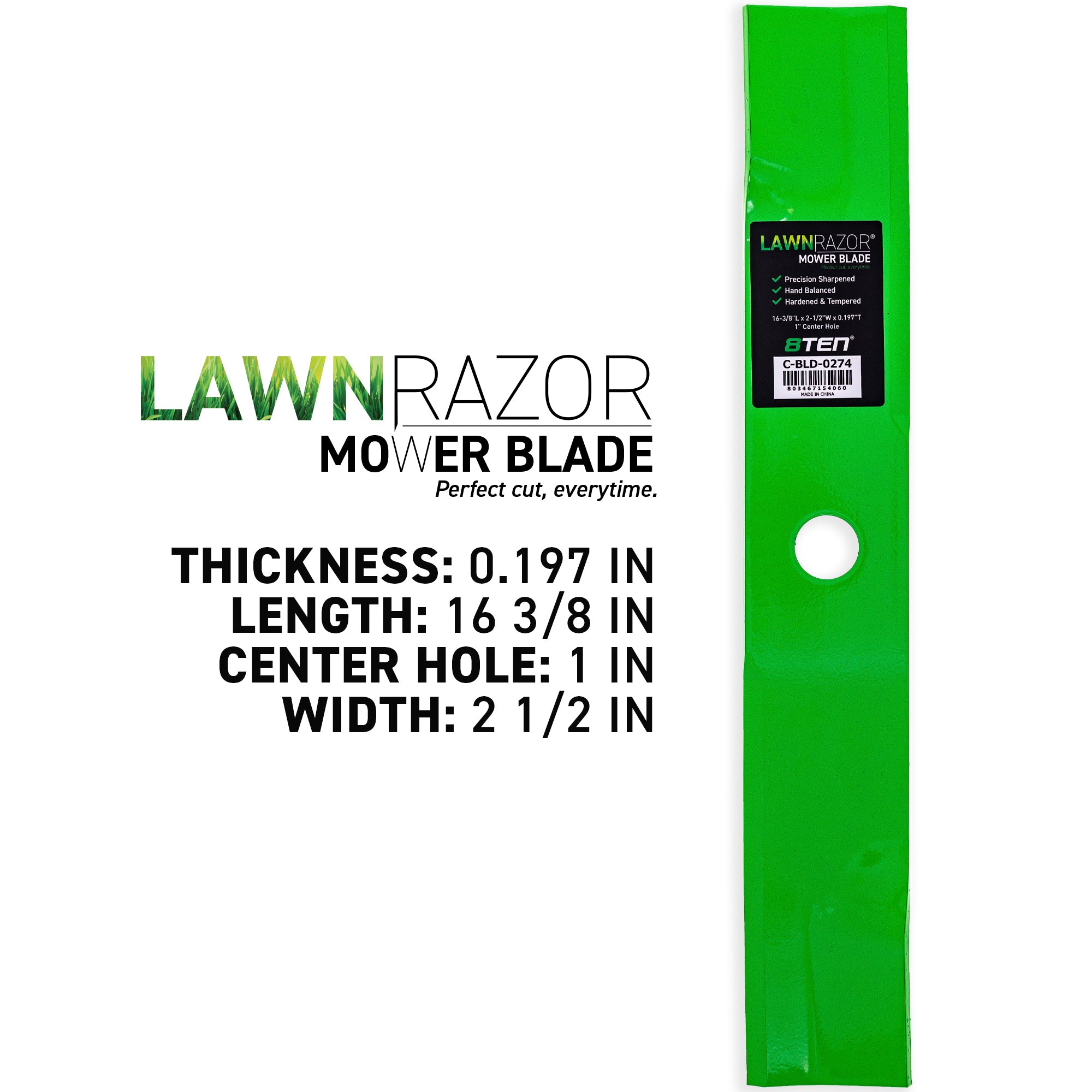 8TEN 810-CBL2496D LawnRAZOR Low Lift Blade 3-Pack for Toro Exmark