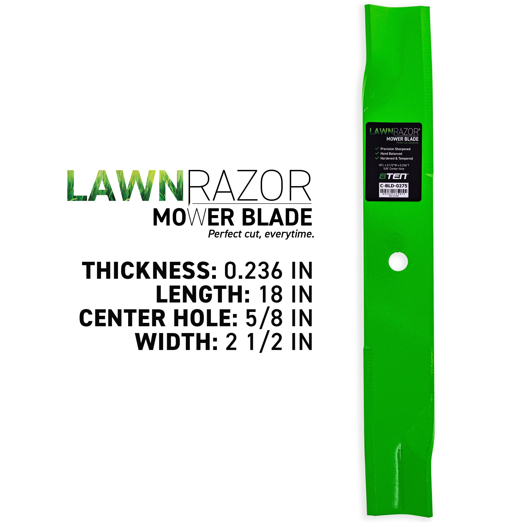 8TEN 810-CBL2497D LawnRAZOR Medium Lift Blade 3-Pack for Toro Exmark