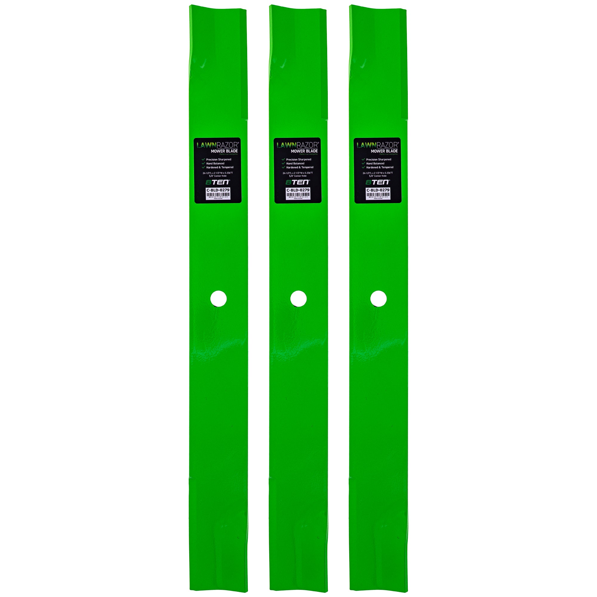 LawnRAZOR High Lift Blade 3-Pack for Ariens Gravely Pro-Turn Pro-Master 8TEN 810-CBL2491D