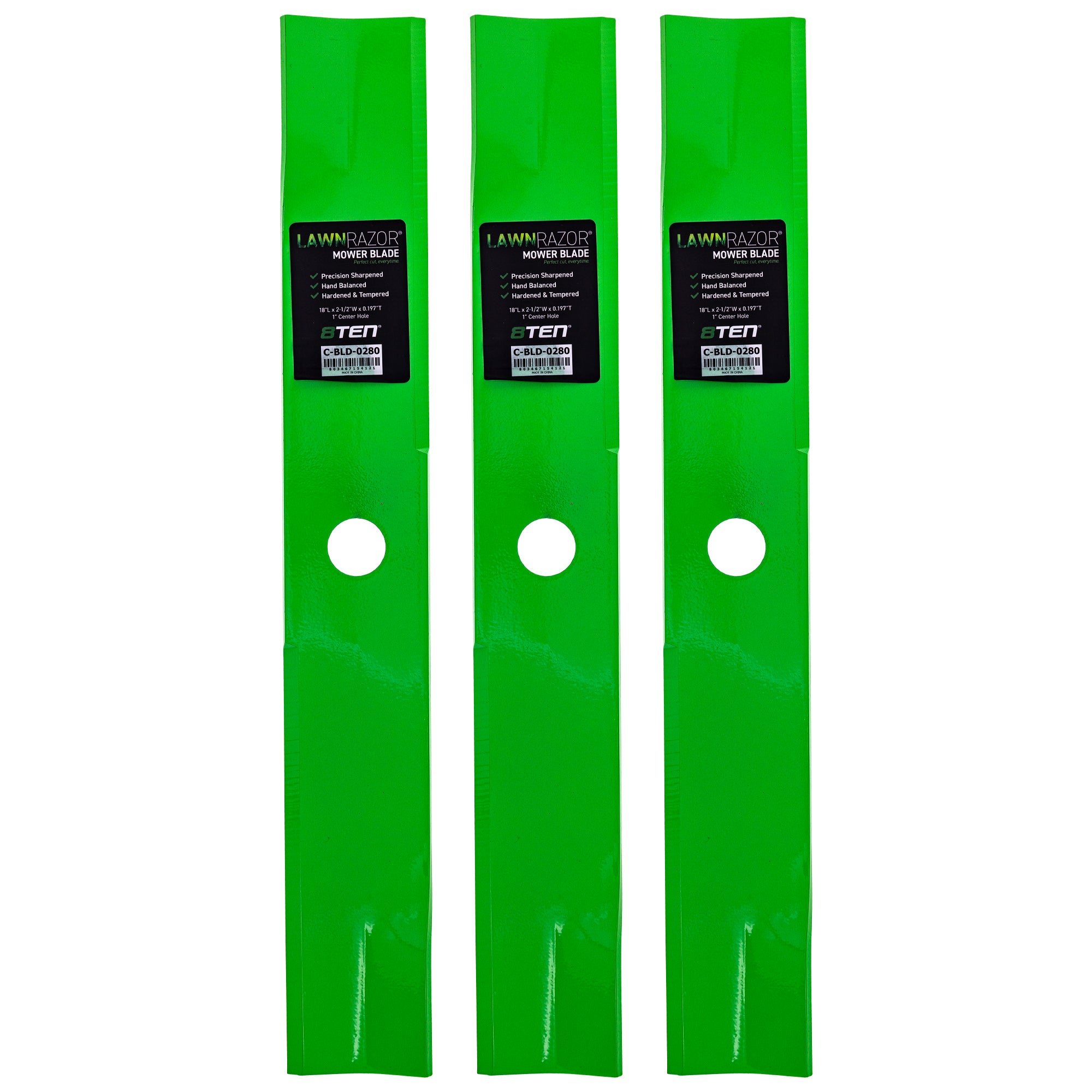 LawnRAZOR Low Lift Blade 3-Pack for zOTHER Walbro Toro Exmark Oregon Vertex Vantage Turf 8TEN 810-CBL2402D