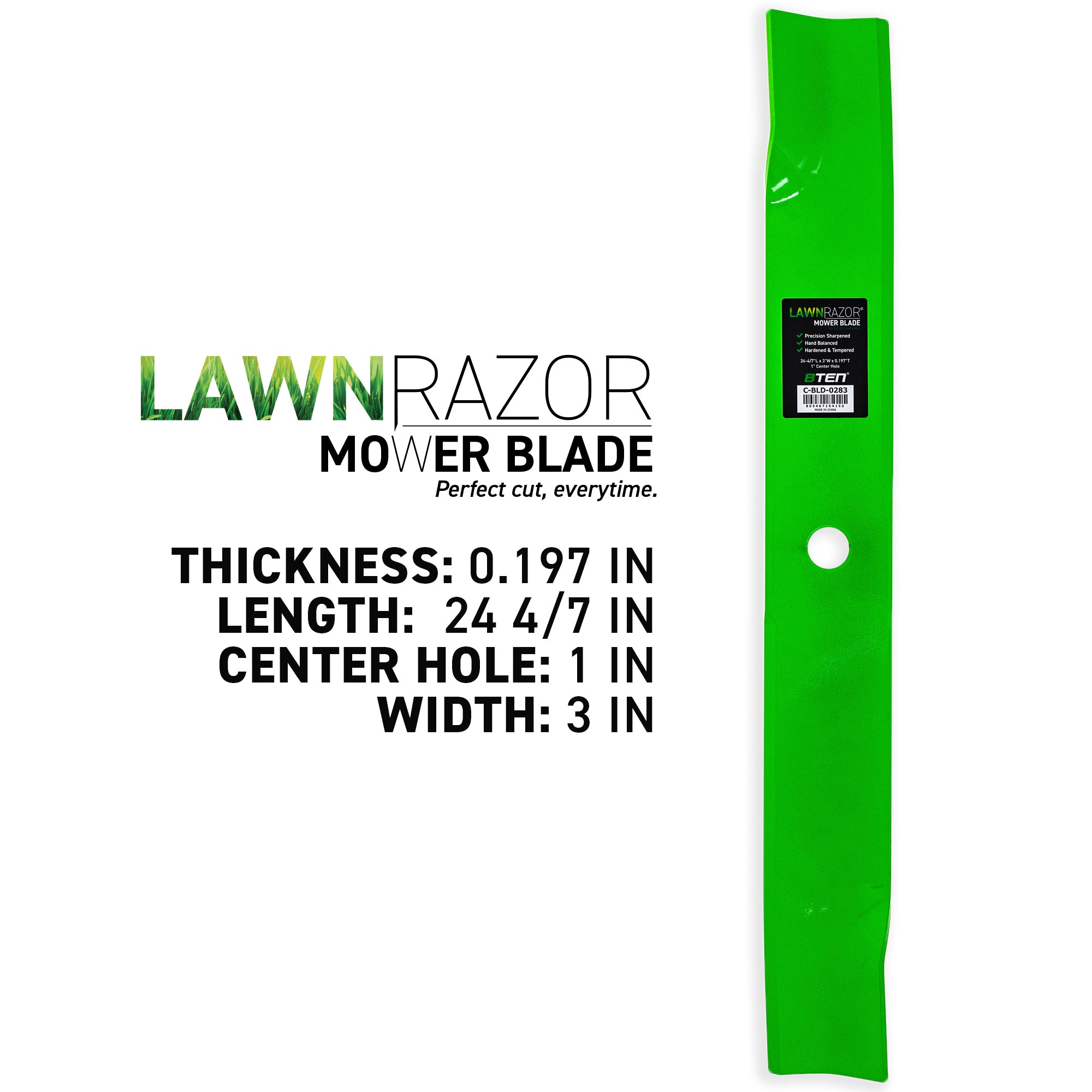 8TEN 810-CBL2405D LawnRAZOR High Lift Blade 3-Pack for zOTHER Toro