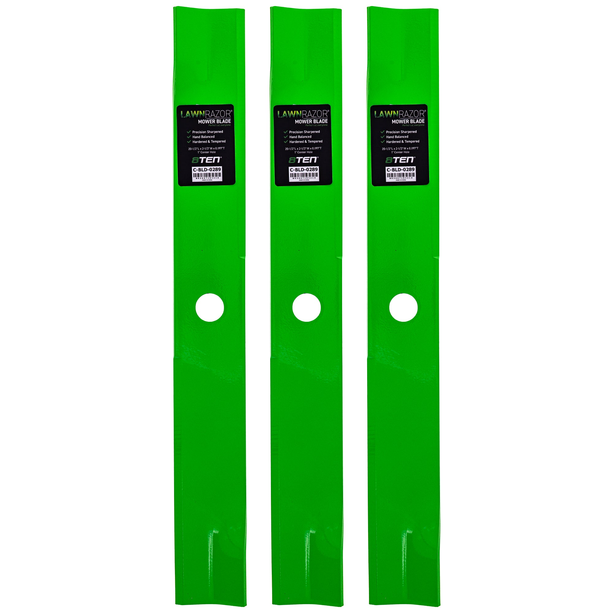 LawnRAZOR Low Lift Blade 3-Pack for Toro Exmark Oregon Vertex Vantage Turf Staris 8TEN 810-CBL2401D