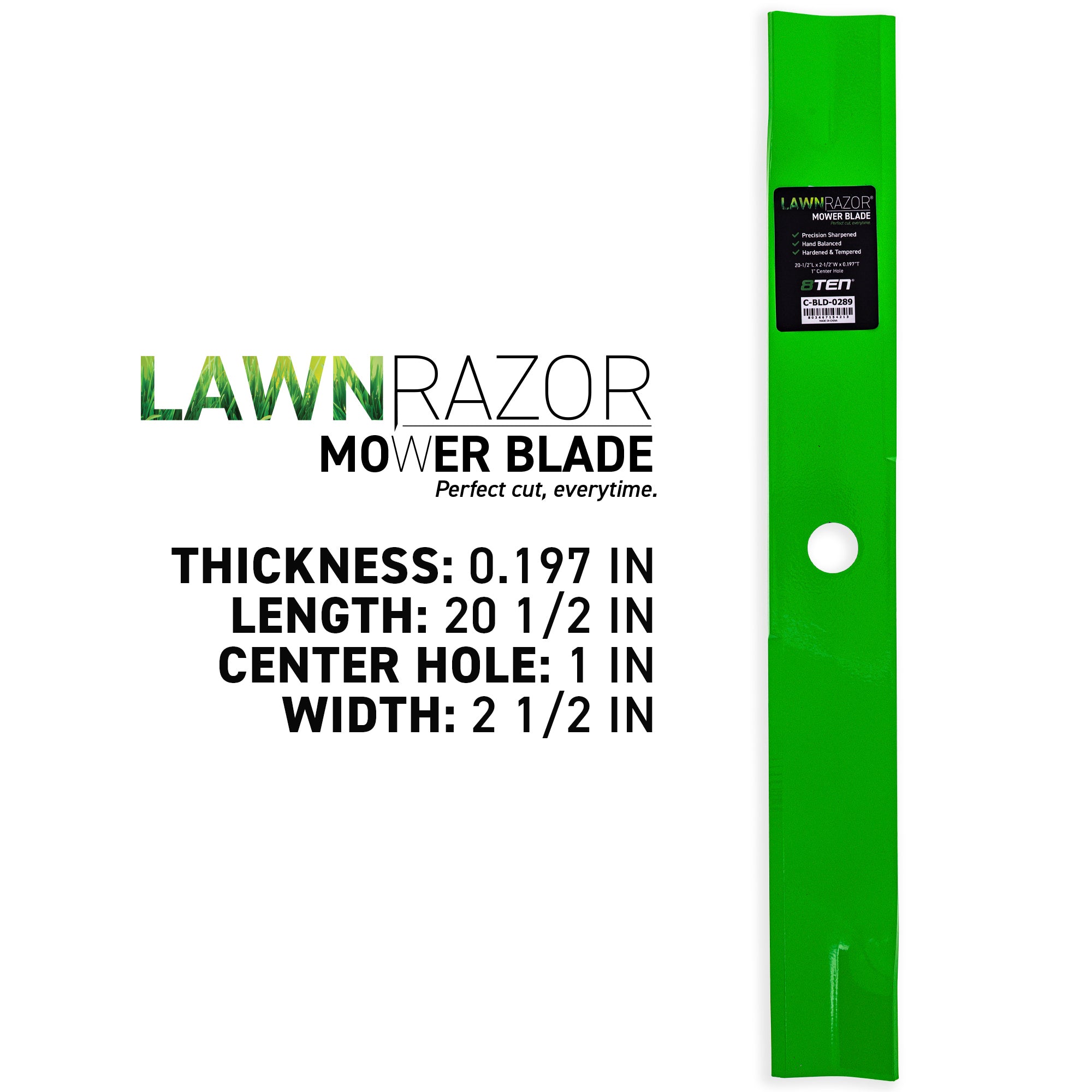 8TEN 810-CBL2401D LawnRAZOR Low Lift Blade 3-Pack for Toro Exmark
