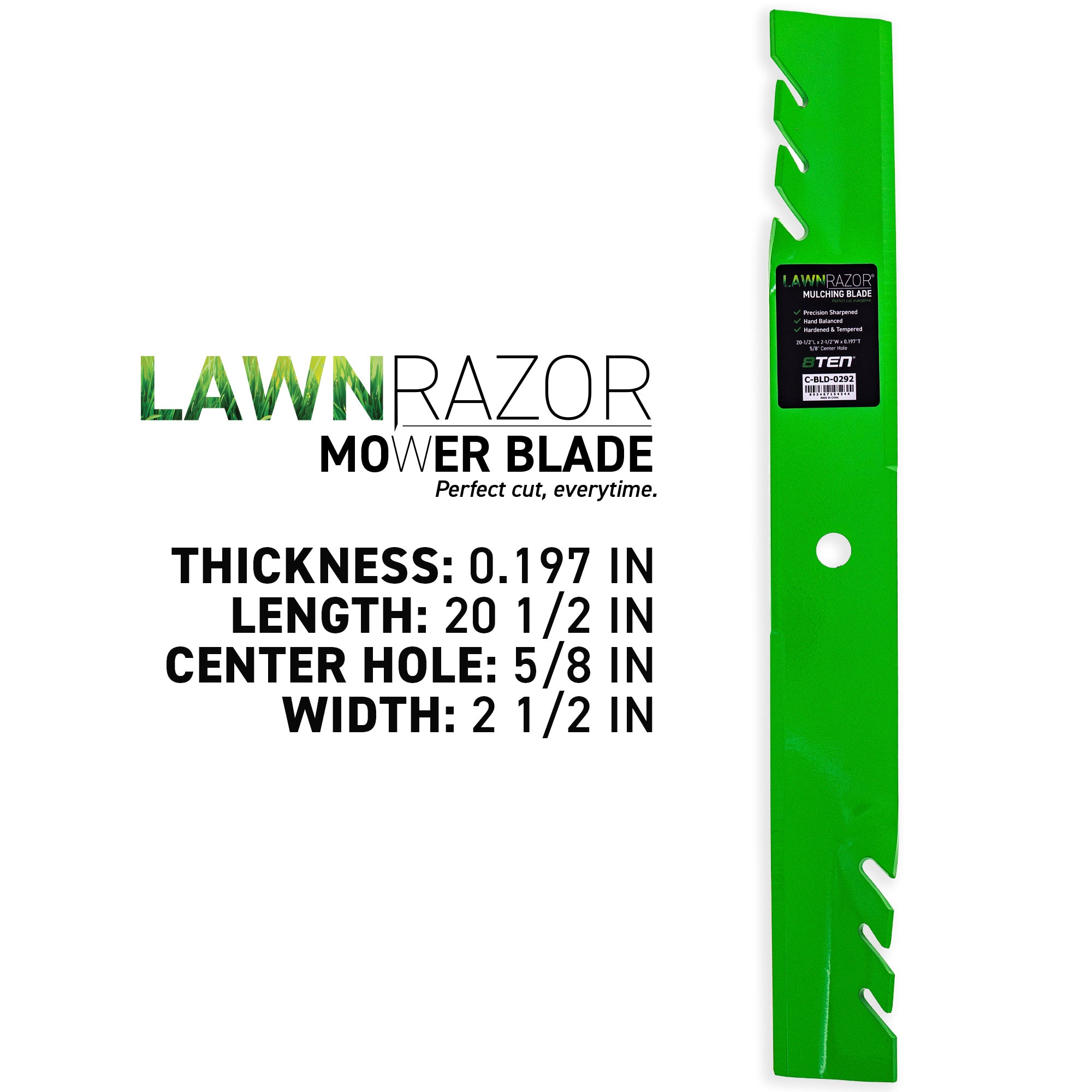 8TEN 810-CBL2414D LawnRAZOR Toothed Blade 3-Pack for zOTHER Toro