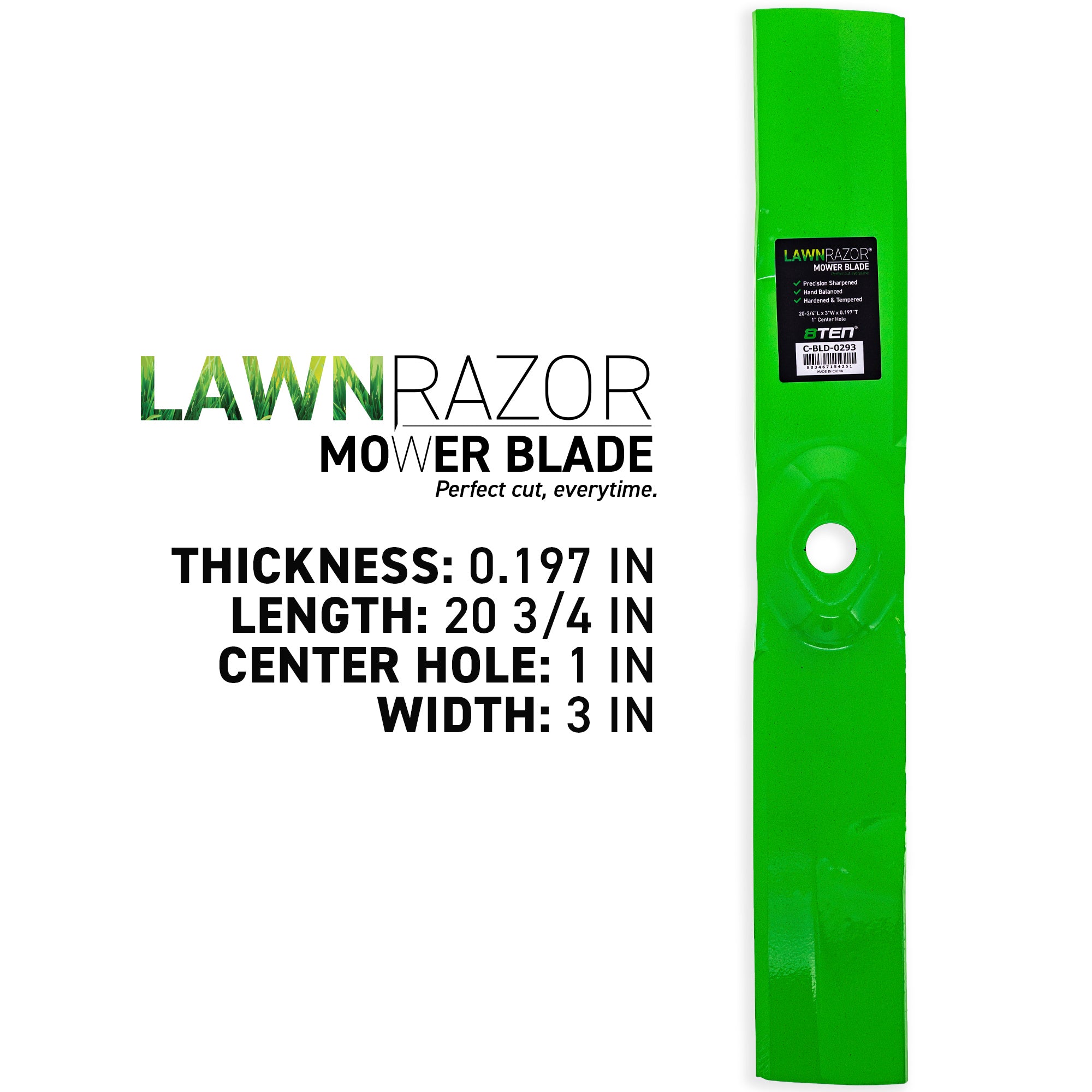 8TEN 810-CBL2415D LawnRAZOR Low Lift Blade 3-Pack for Toro Exmark