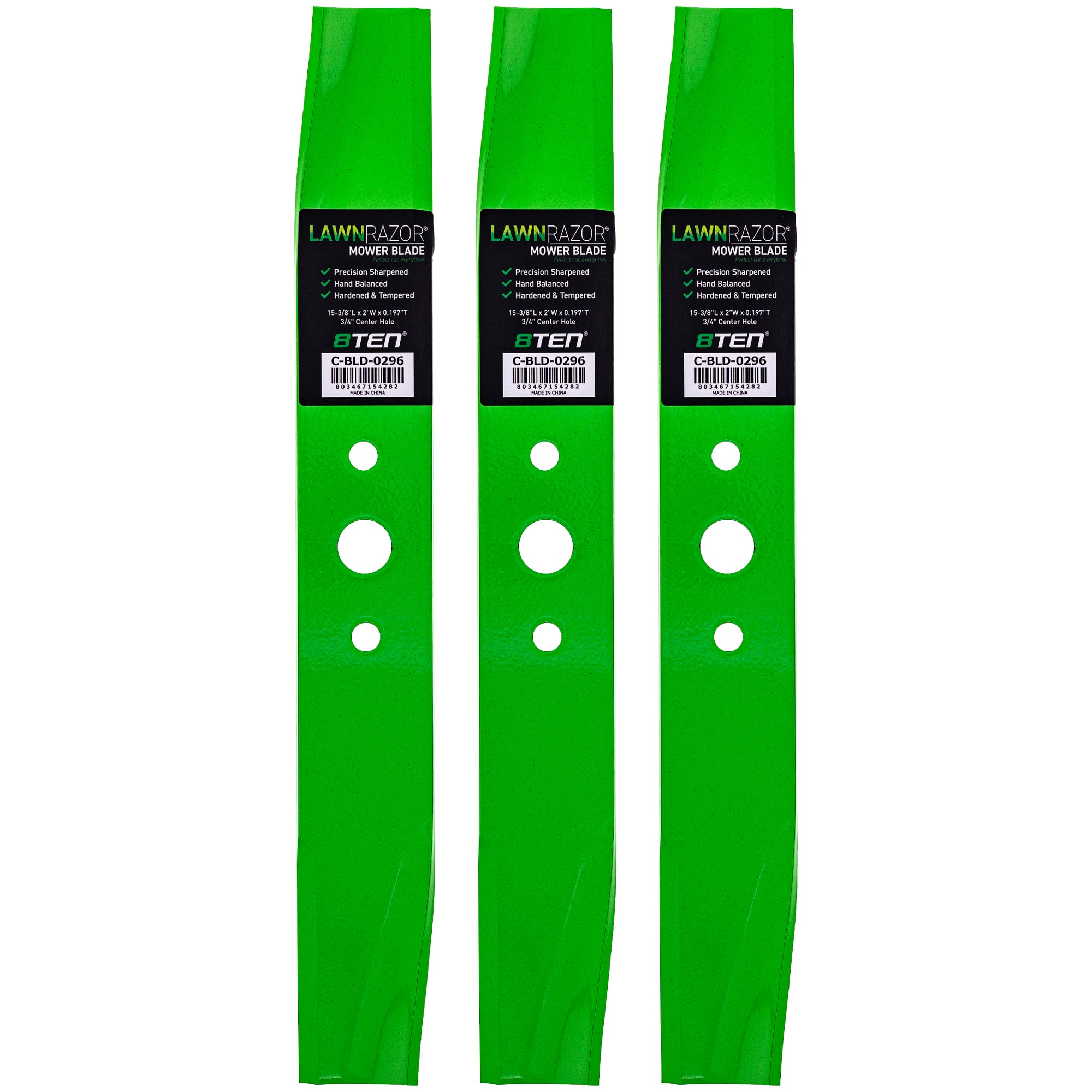 LawnRAZOR High Lift Blade 3-Pack for zOTHER Walbro SIMPLICITY 8TEN 810-CBL2418D