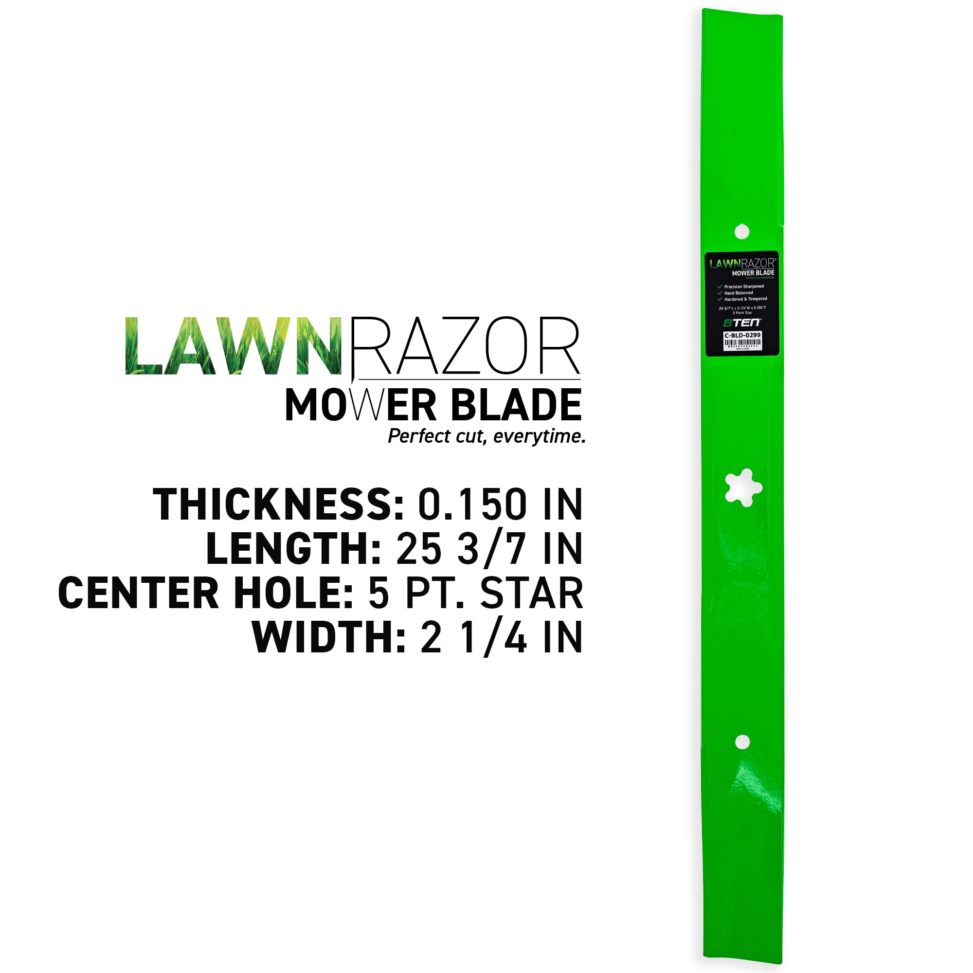 8TEN 810-CBL2411D LawnRAZOR Low Lift Blade for Husqvarna Poulan