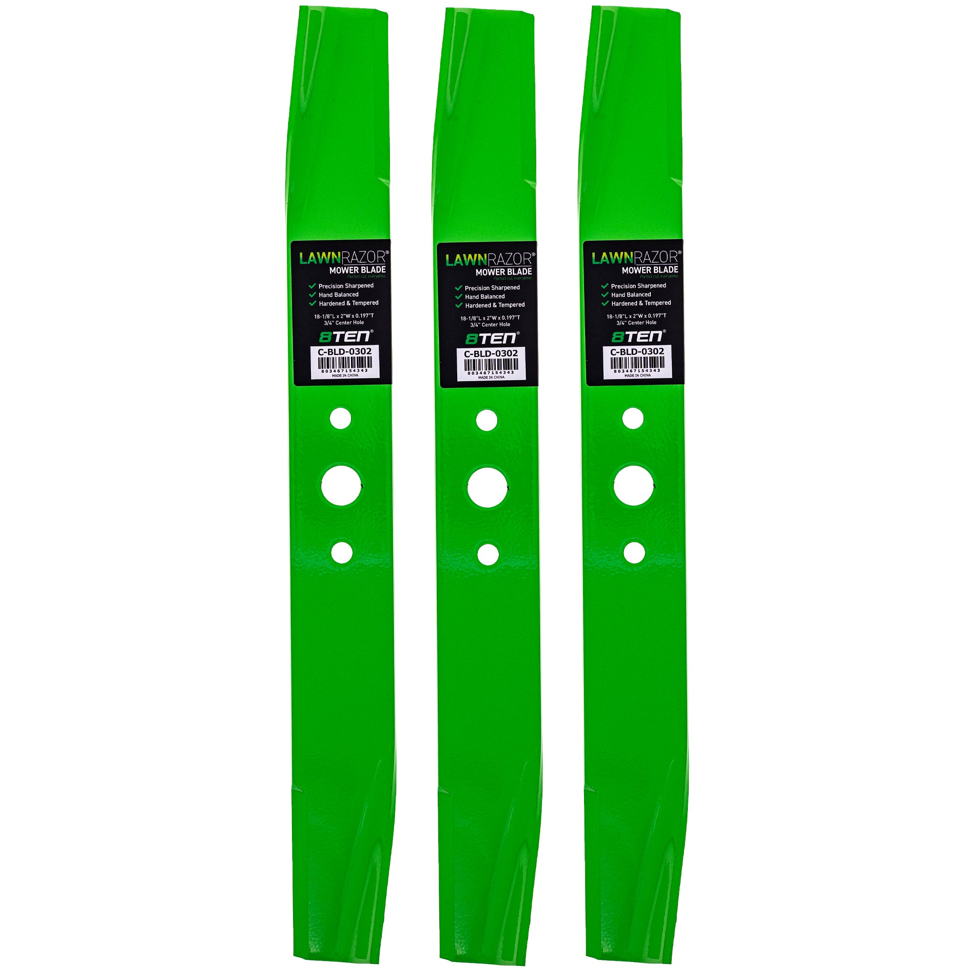 LawnRAZOR High Lift Blade 3-Pack for zOTHER Snapper Oregon Generac ZTS ZT 8TEN 810-CBL2524D